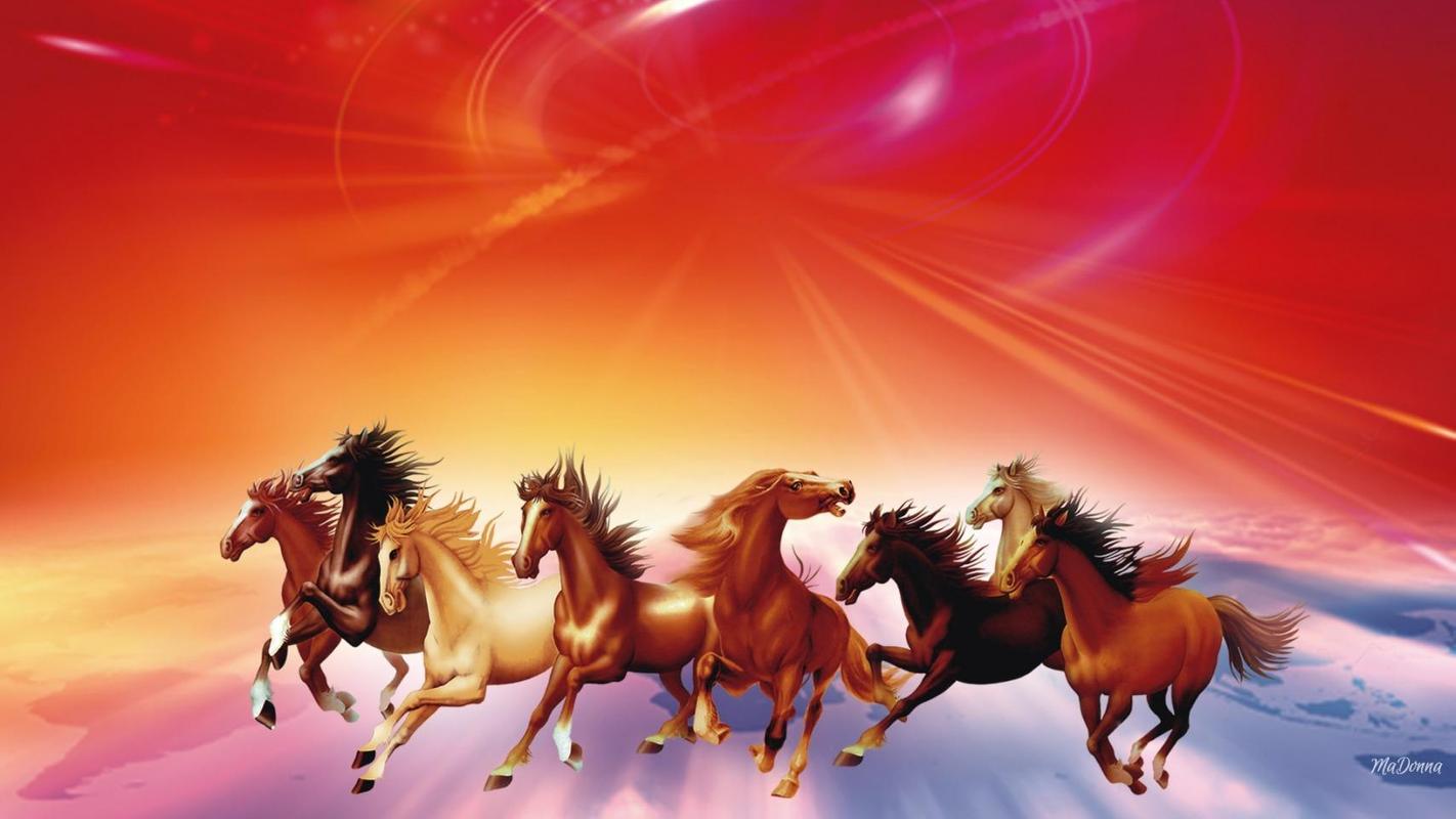 siete fondos de pantalla,caballo,mustang caballo,melena,semental,cielo