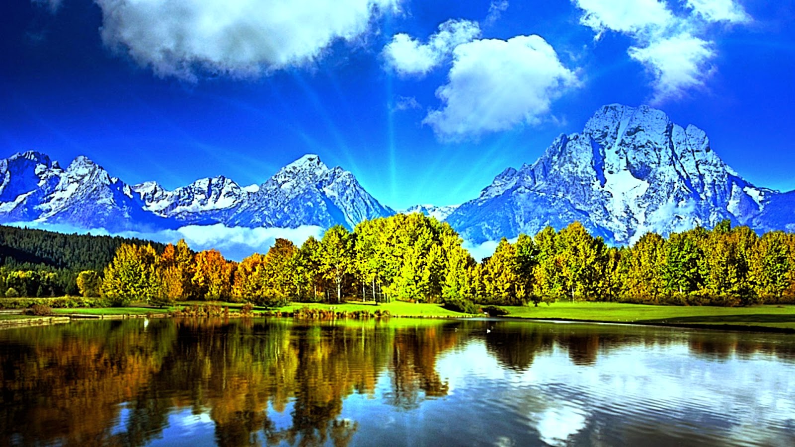 간단한 아름다운 월페이퍼,산,자연 경관,자연,반사,하늘