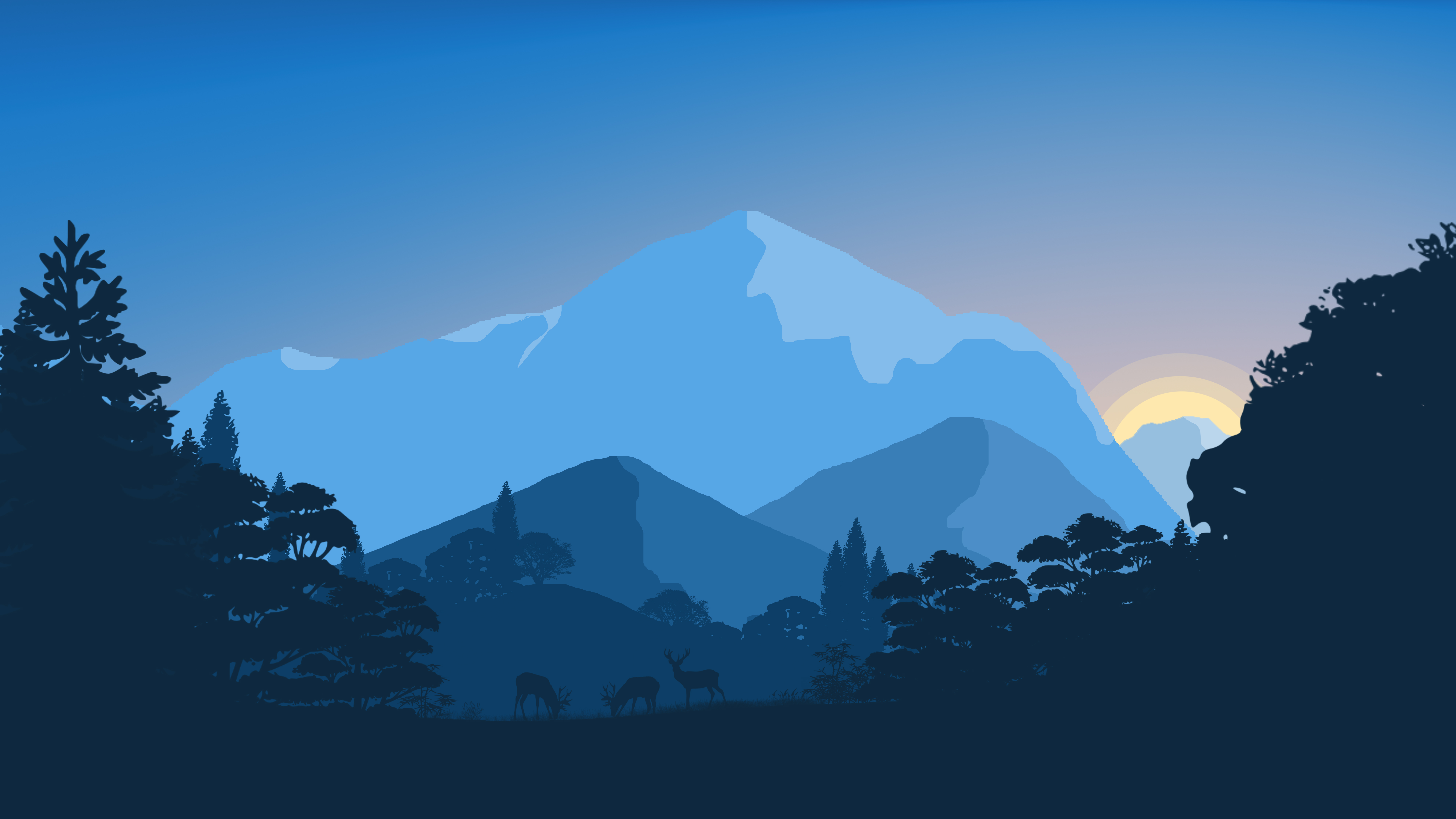 fond d'écran minimal 1920x1080,ciel,montagne,la nature,bleu,chaîne de montagnes