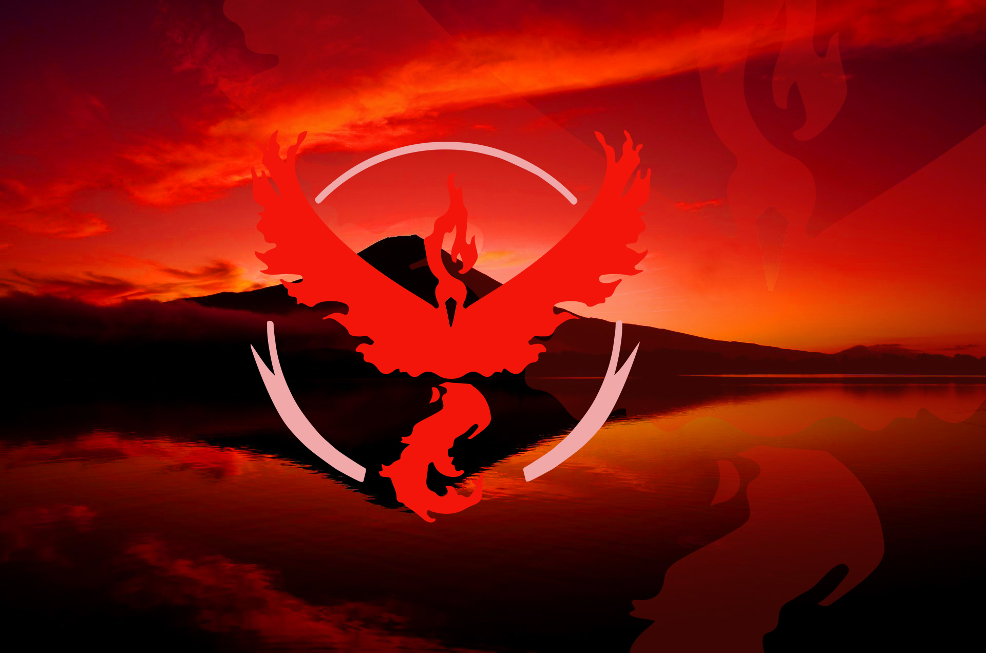 pokemon go hd wallpaper,rosso,cielo,amore,grafica,illustrazione