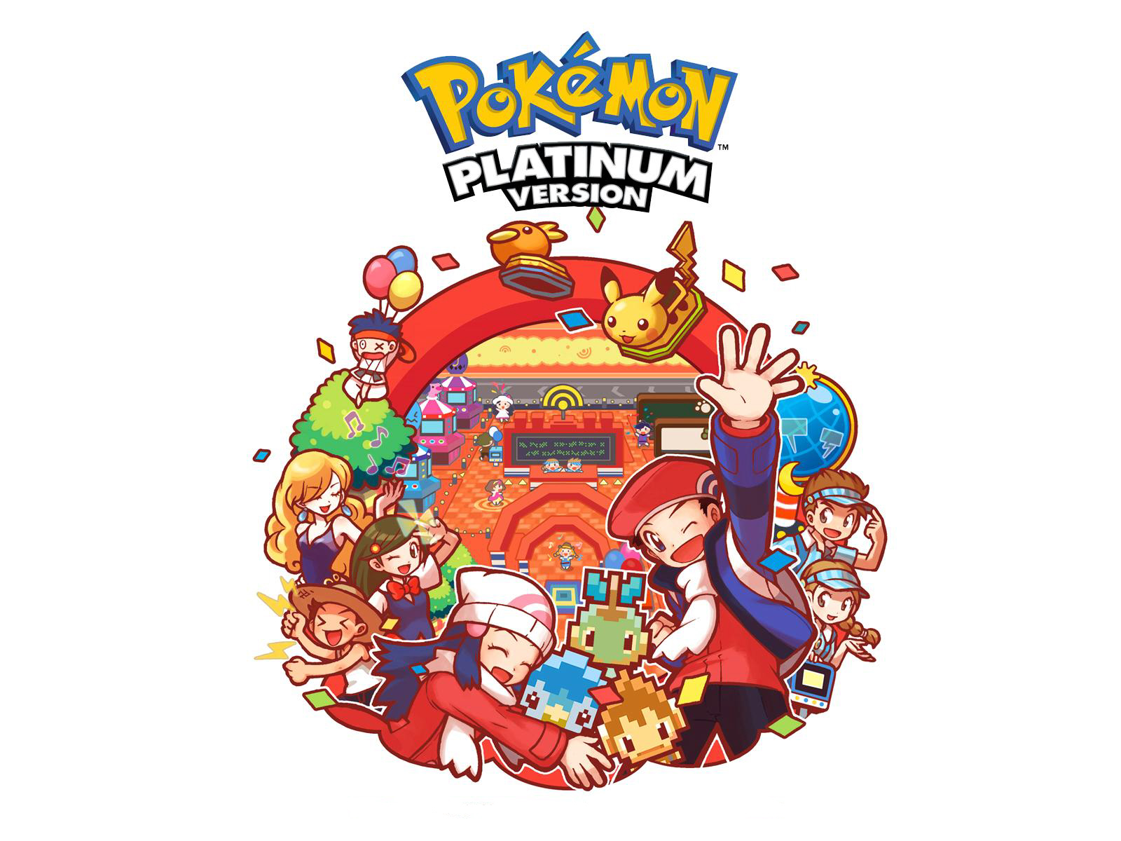 pokemon platinum wallpaper,cartoon,illustration,games,clip art,fictional character