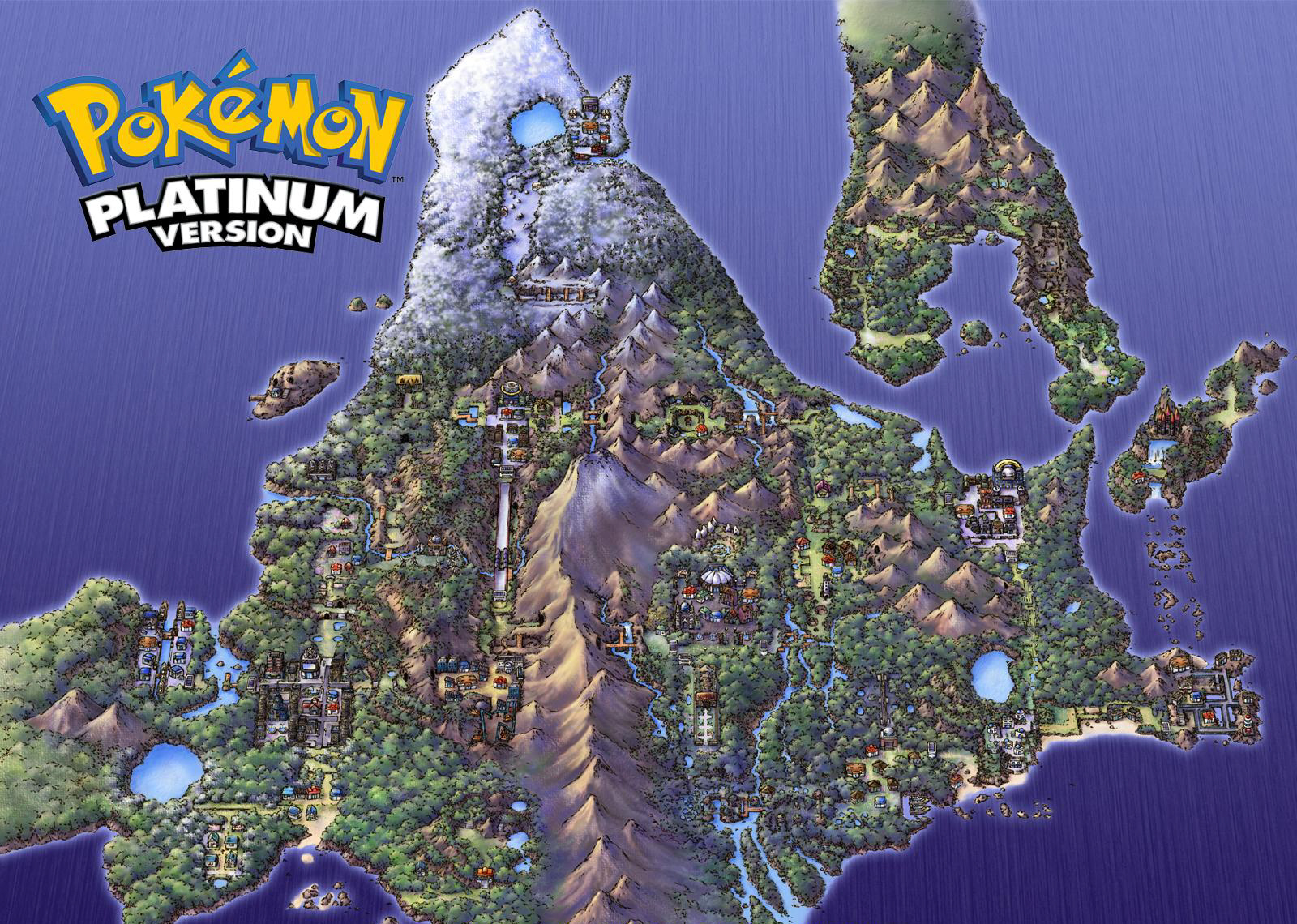 carta da parati in platino pokemon,carta geografica,albero,mondo,isola,immagine dello schermo