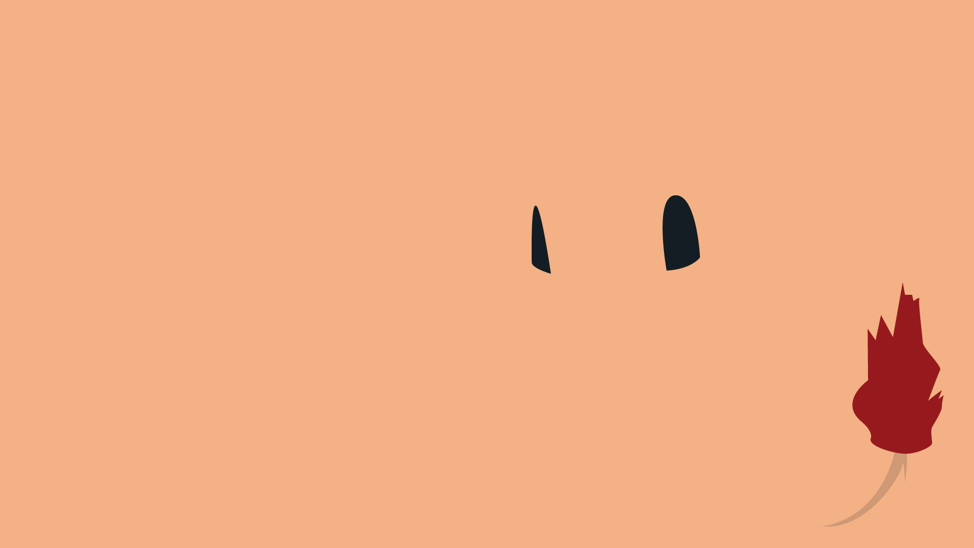 pokemon minimalist wallpaper,orange,text,font,line,tree