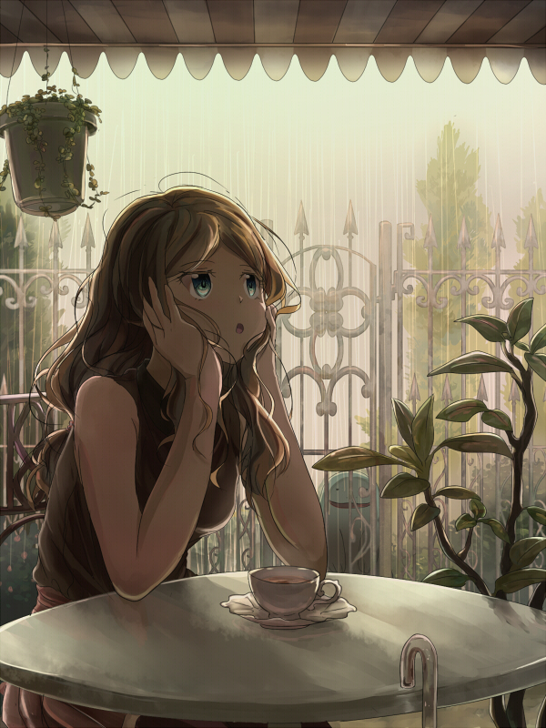 serena pokemon wallpaper,sitting,cg artwork,photography,animation,illustration