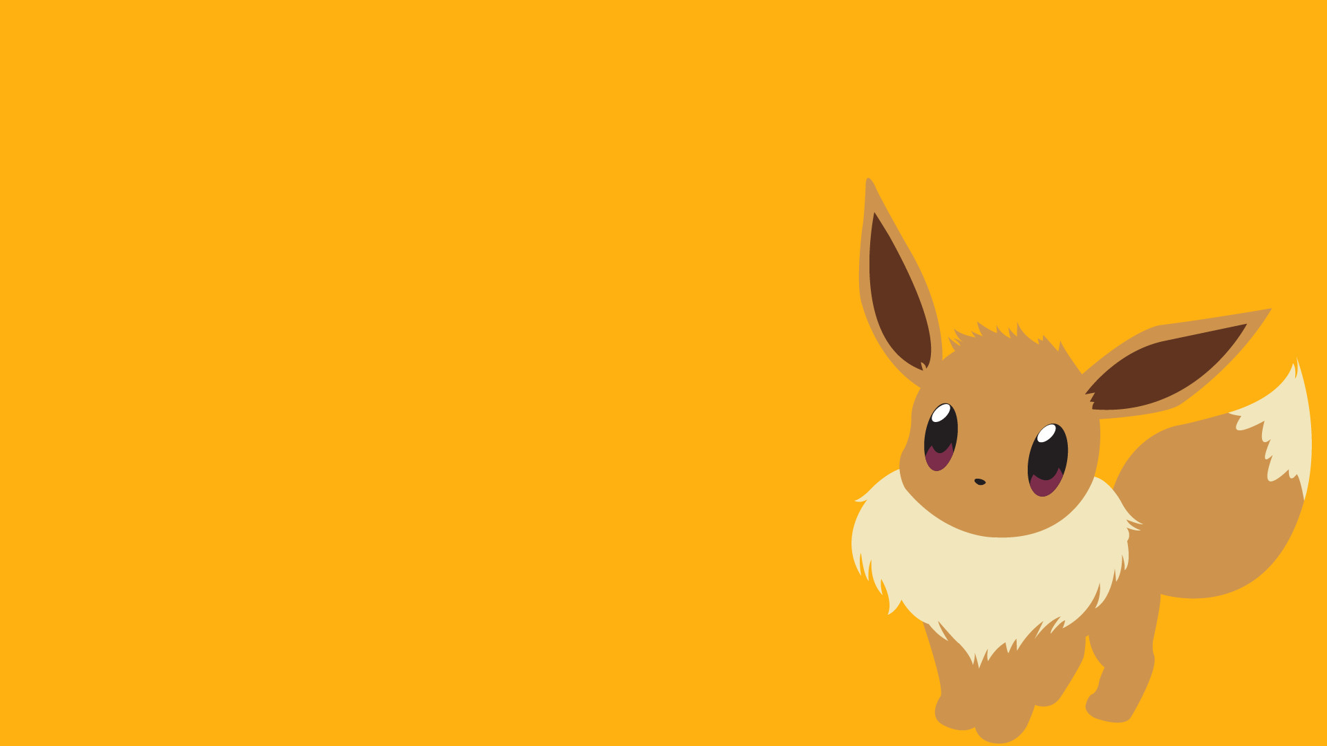 sfondi pokemon eevee,cartone animato,cartone animato,giallo,coniglio,animazione