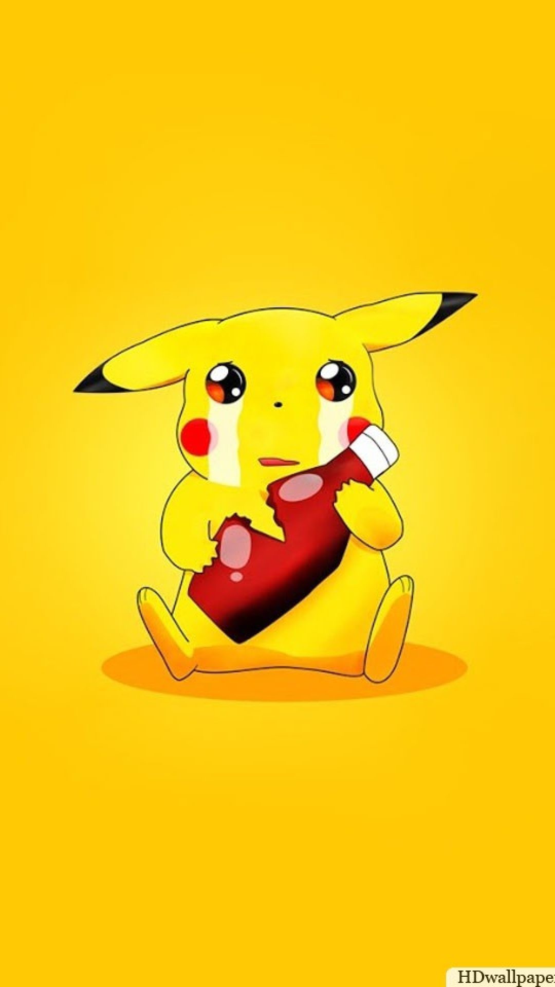 fond d'écran pikachu iphone,dessin animé,dessin animé,illustration,jaune,animation