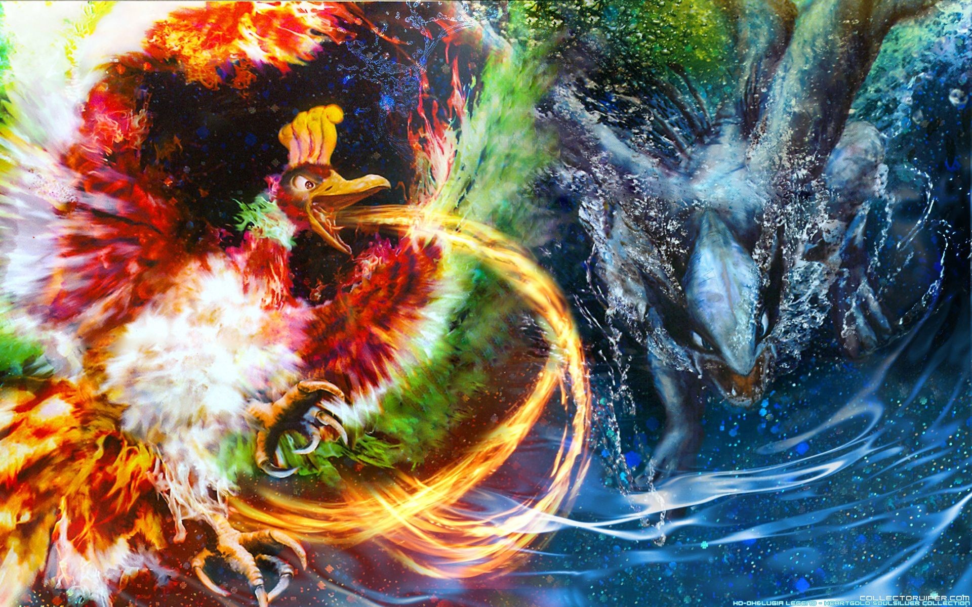 fondo de pantalla épico de pokemon,agua,arte,mitología,gráficos,diseño gráfico