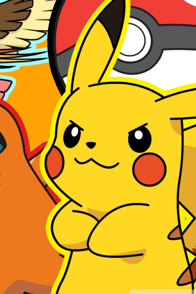 pokemon mobile wallpaper,cartoon,yellow,facial expression,rabbit,nose