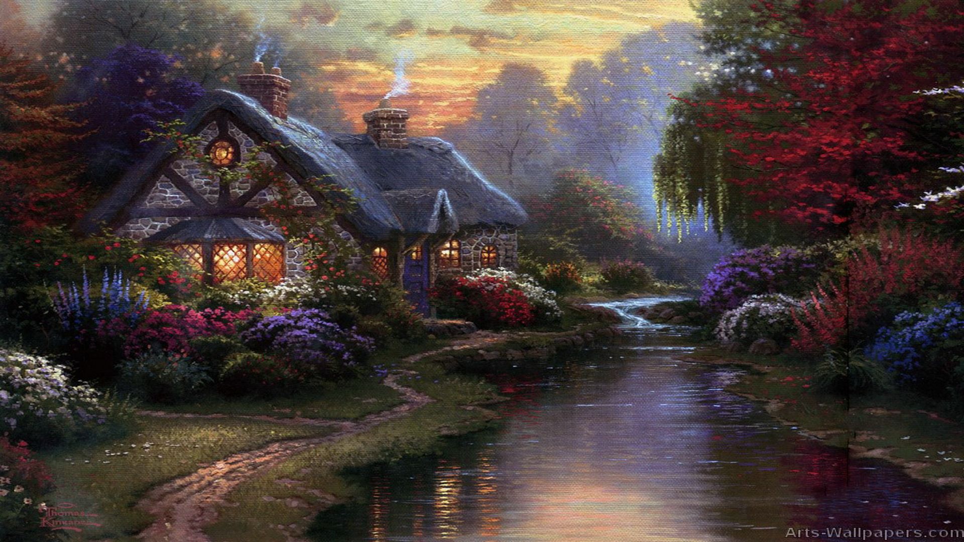 fondos de escritorio hq,paisaje natural,naturaleza,pintura,reflexión,paisaje