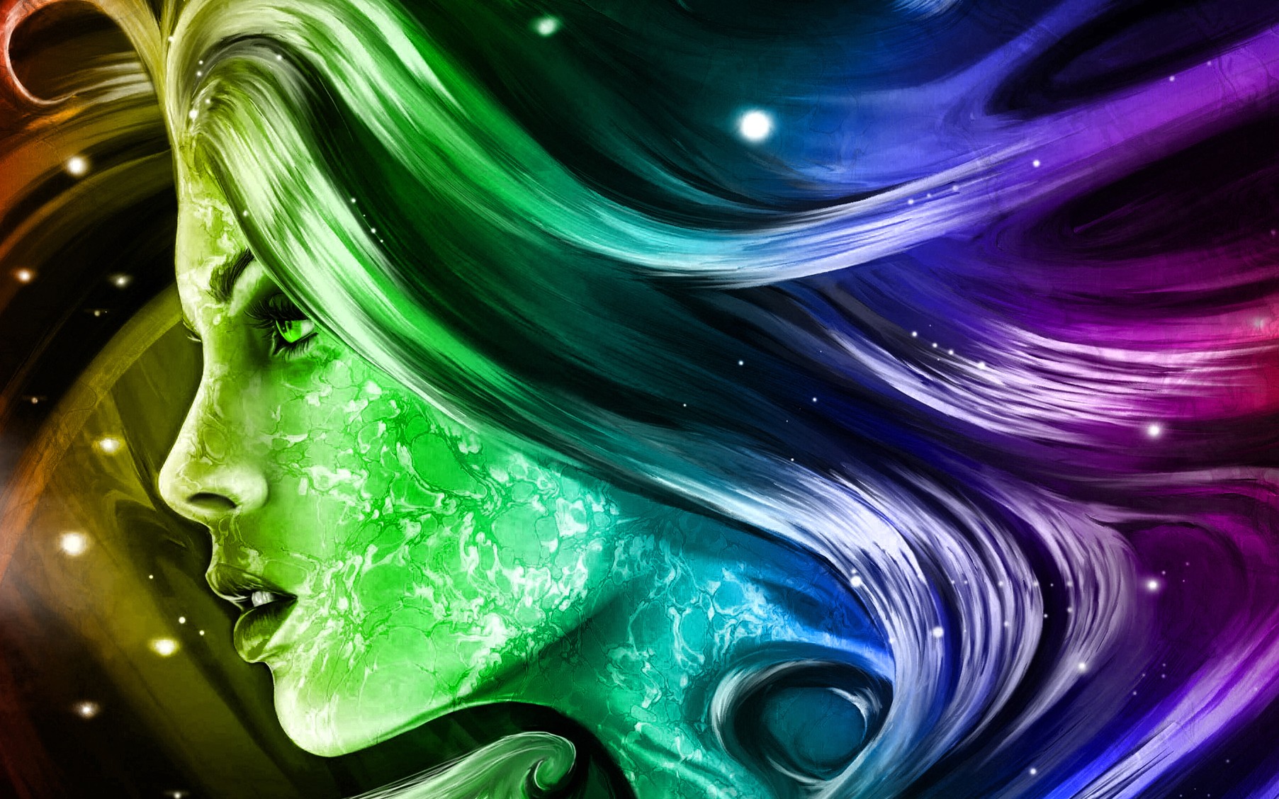 gallery wallpaper hd,green,purple,water,fractal art,cg artwork