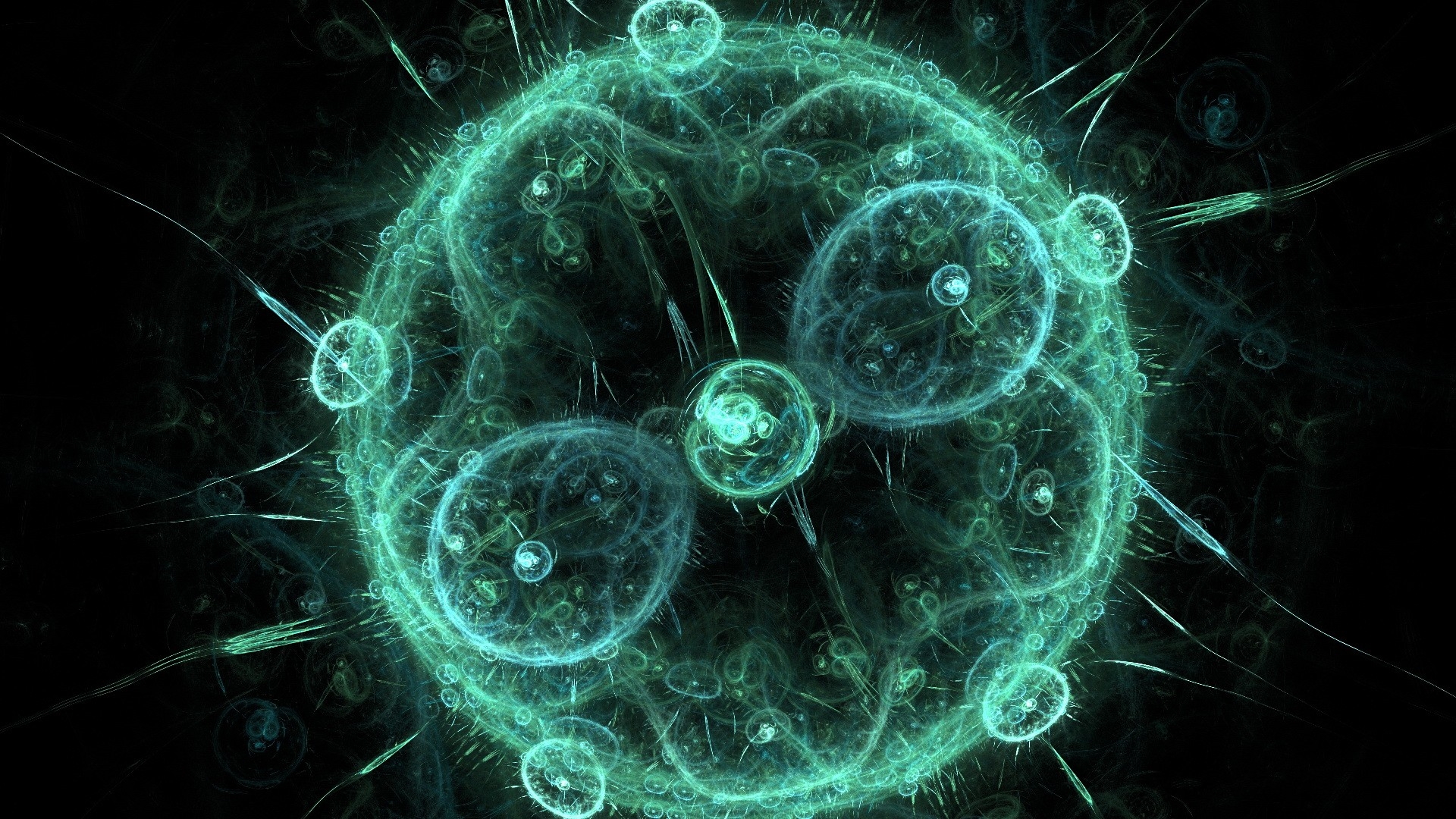 fondo de pantalla celular hd,arte fractal,verde,circulo,agua,arte