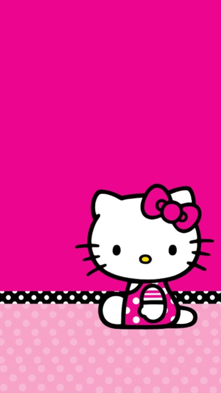 bonjour kitty fond d'écran de téléphone portable,rose,dessin animé,rouge,texte,ligne