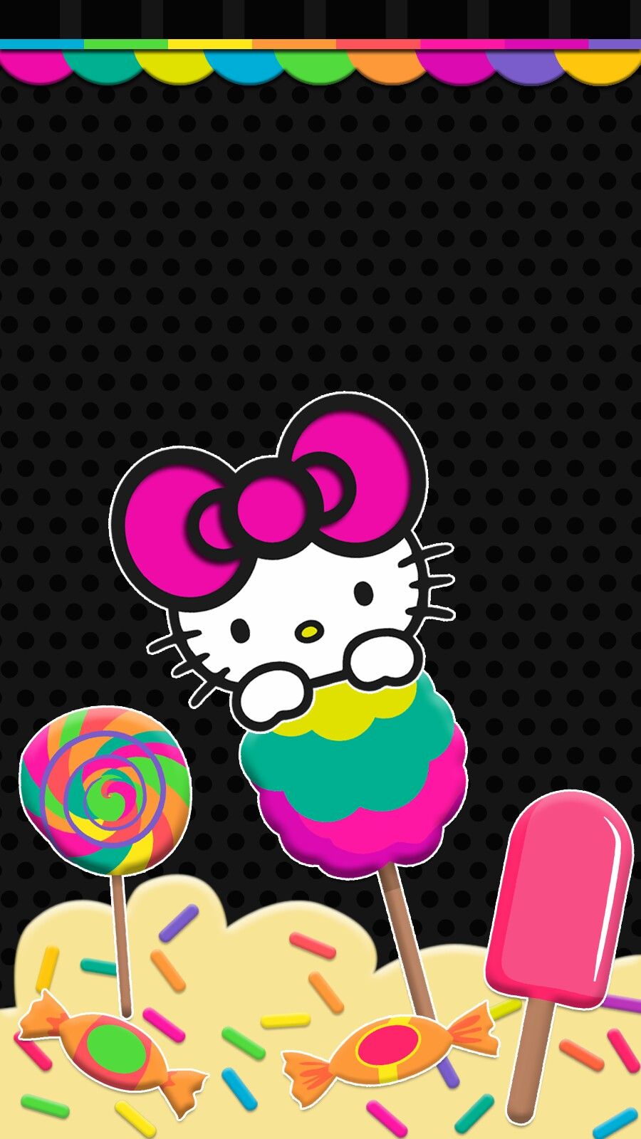 hello kitty cellphone wallpaper,cartoon,lollipop,food,frozen dessert,animation