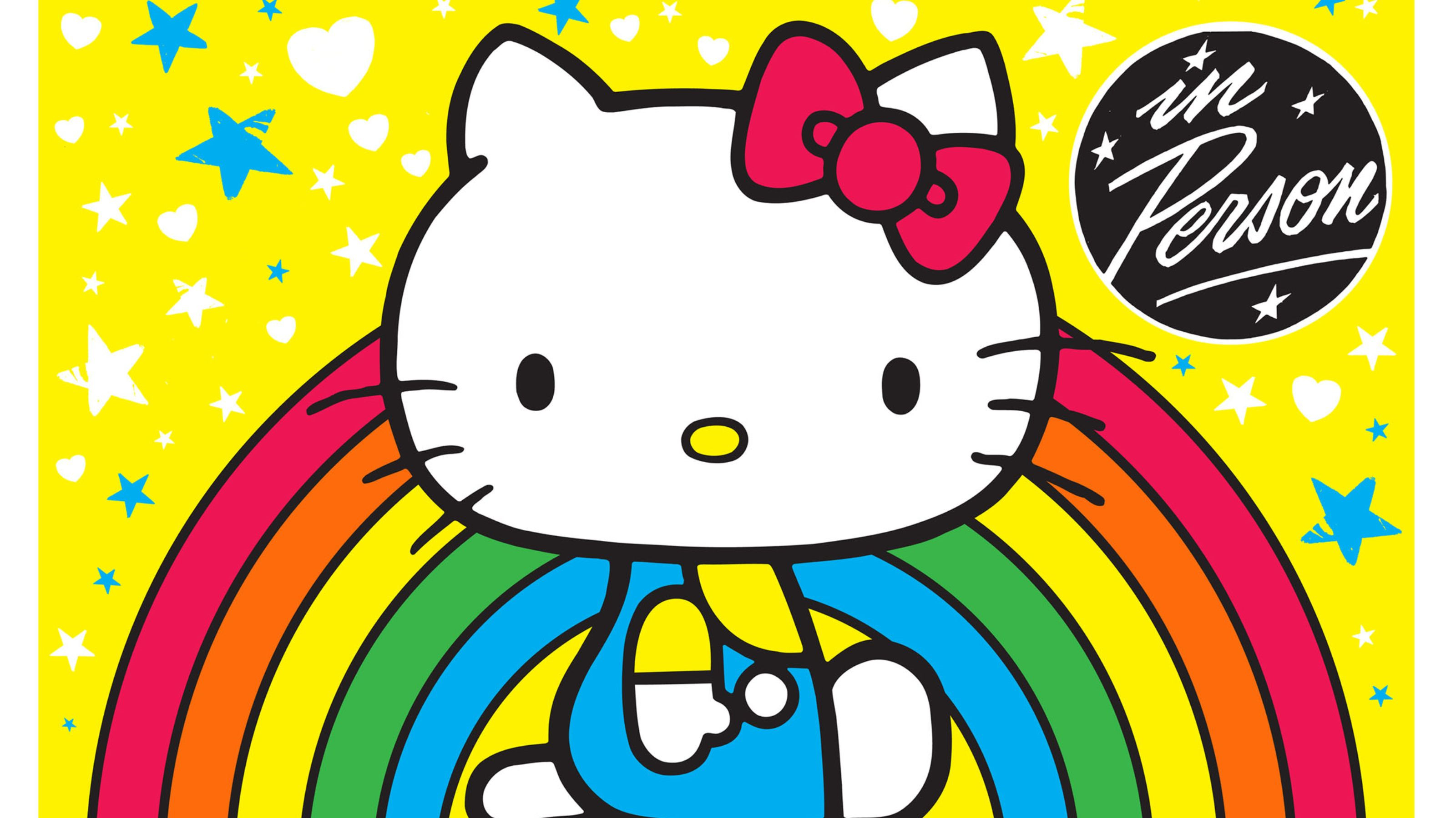 bonjour kitty fond d'écran de téléphone portable,dessin animé,jaune,illustration,rose,clipart