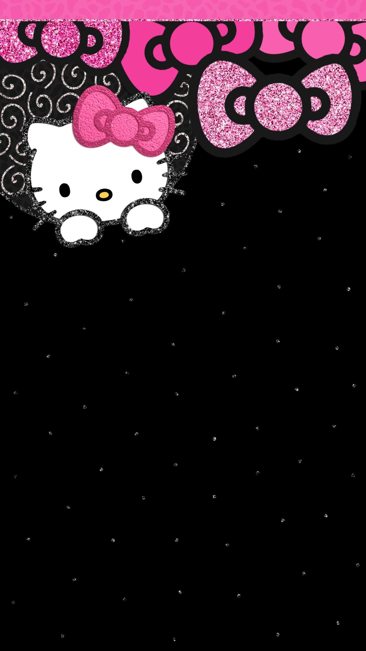 hello kitty cellphone wallpaper,text,font,pattern,pink,design