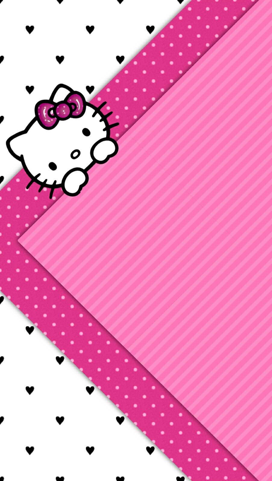 ハローキティの携帯壁紙,ピンク,パターン,ライン,設計,水玉模様