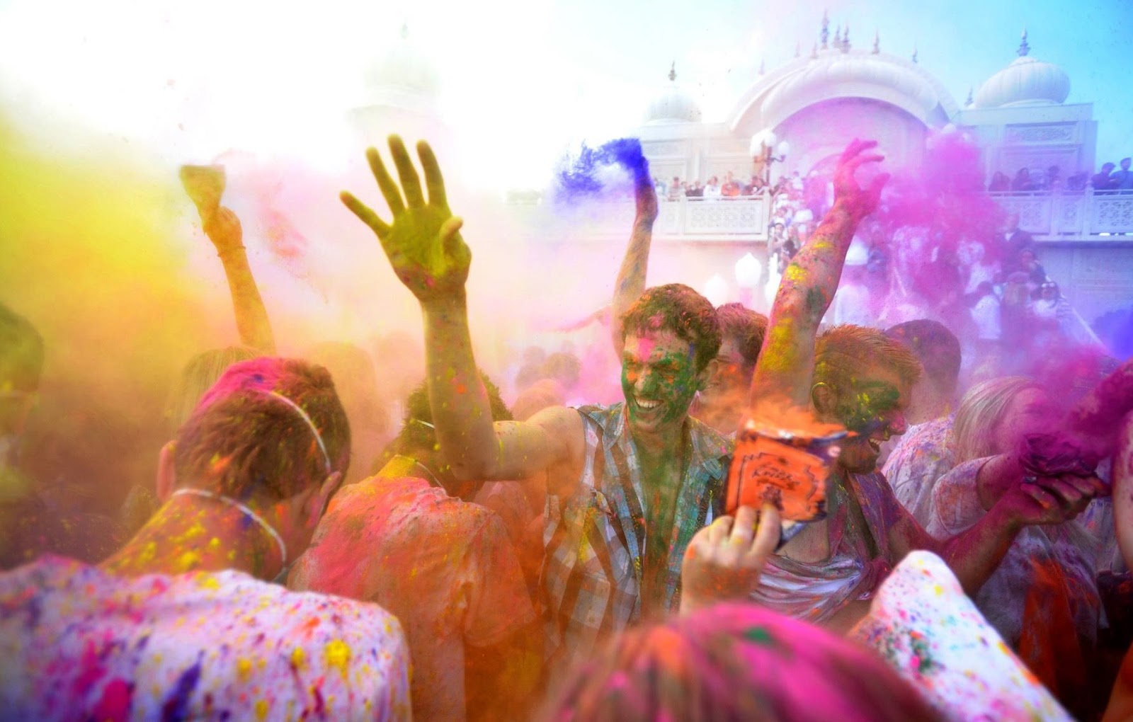 latest holi wallpaper,fun,colorfulness,event,crowd,visual arts