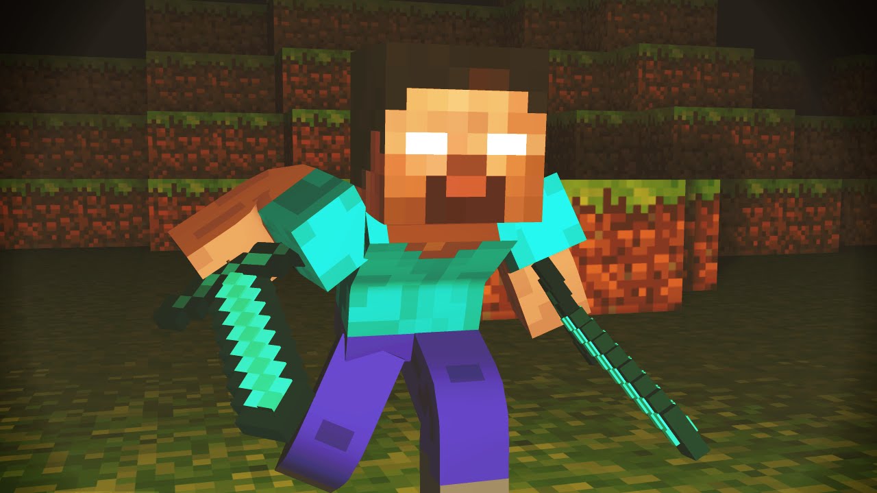 herobrine wallpaper,green,video game software,animation,minecraft,fictional character