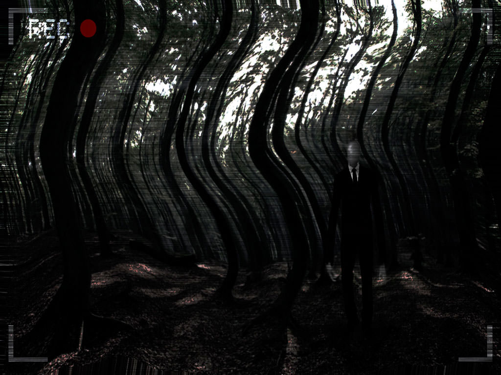 slenderman fond d'écran hd,noir,arbre,ténèbres,plante ligneuse,forêt