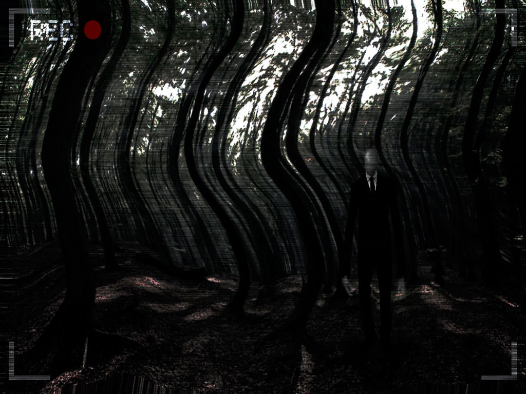 slenderman wallpaper hd,nero,albero,buio,pianta legnosa,foresta