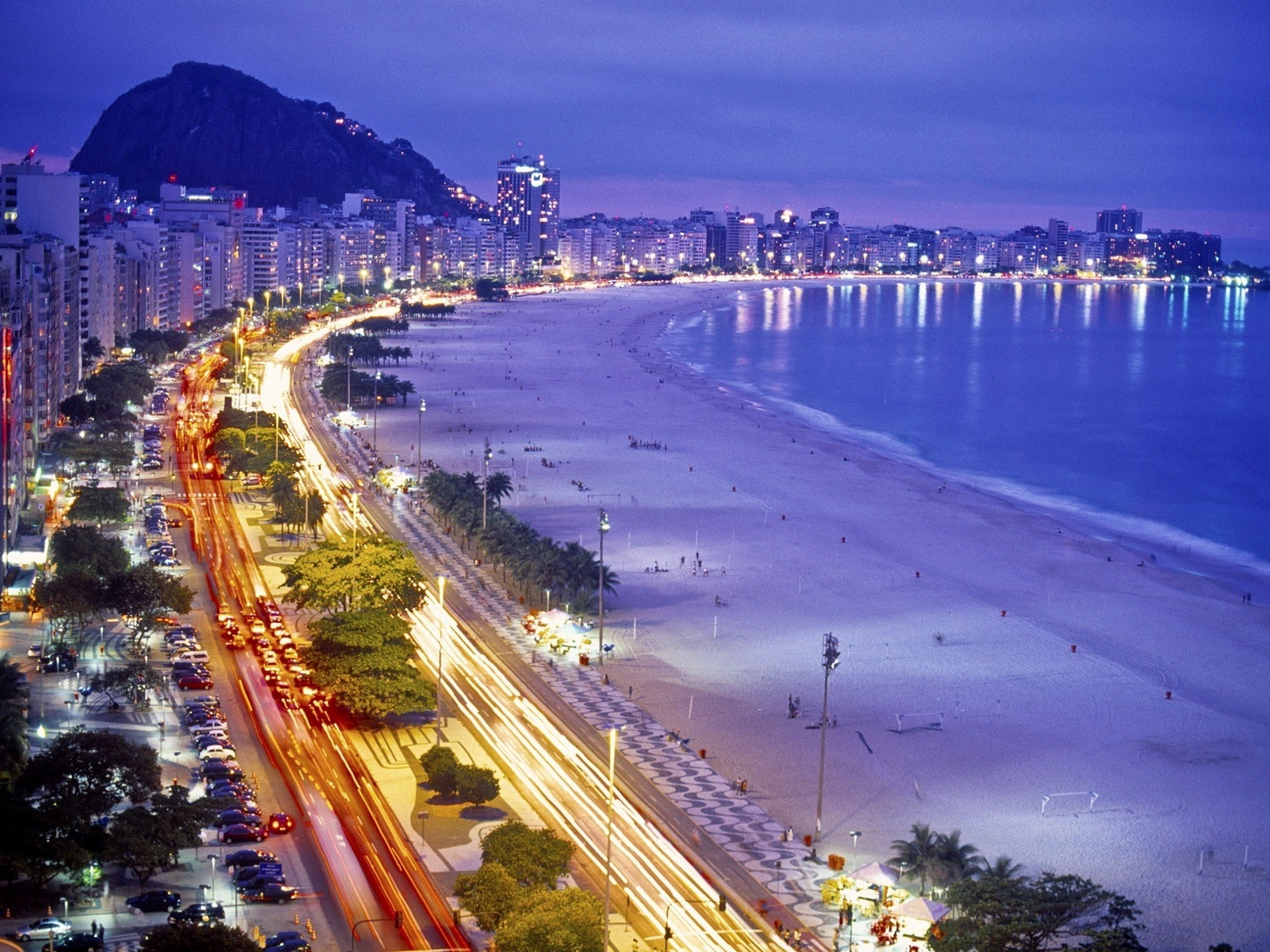 carta da parati brasil,area metropolitana,paesaggio urbano,costa,notte,città