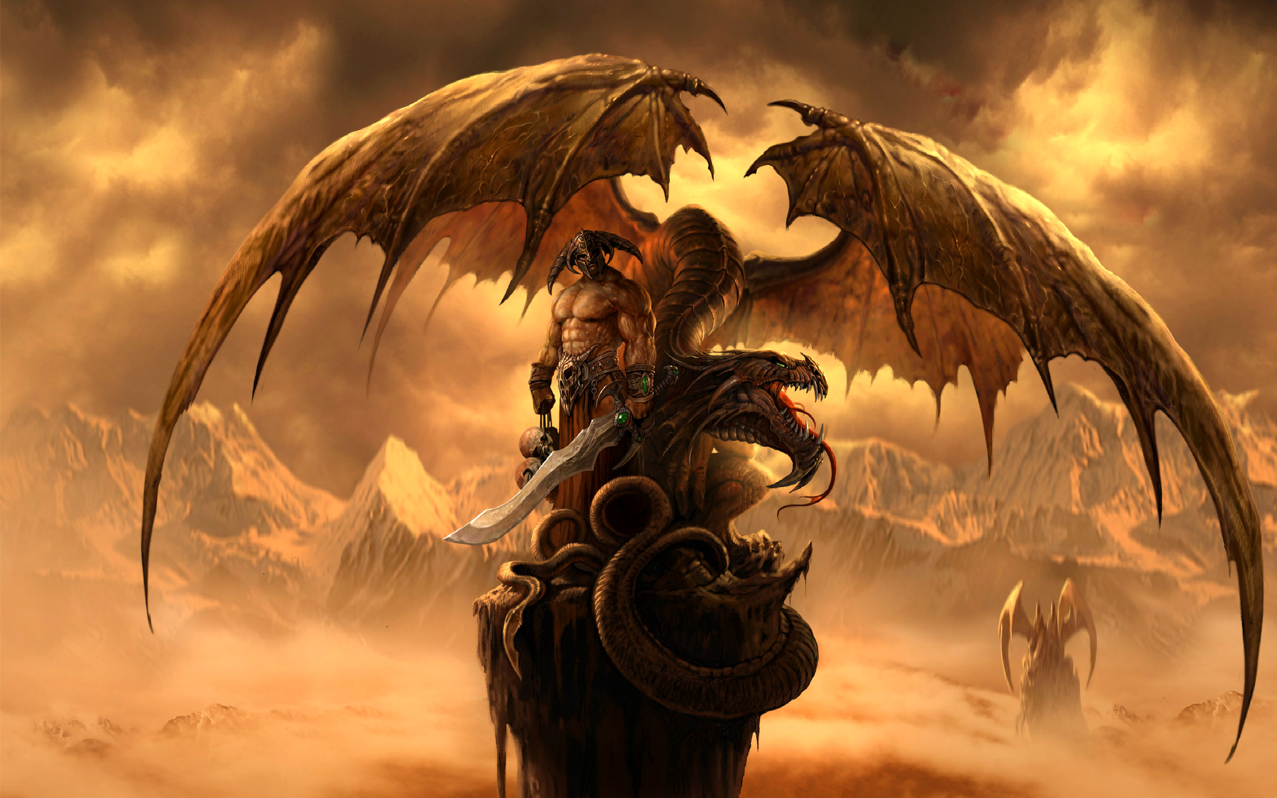 dragão wallpaper,dragon,cg artwork,fictional character,mythical creature,demon
