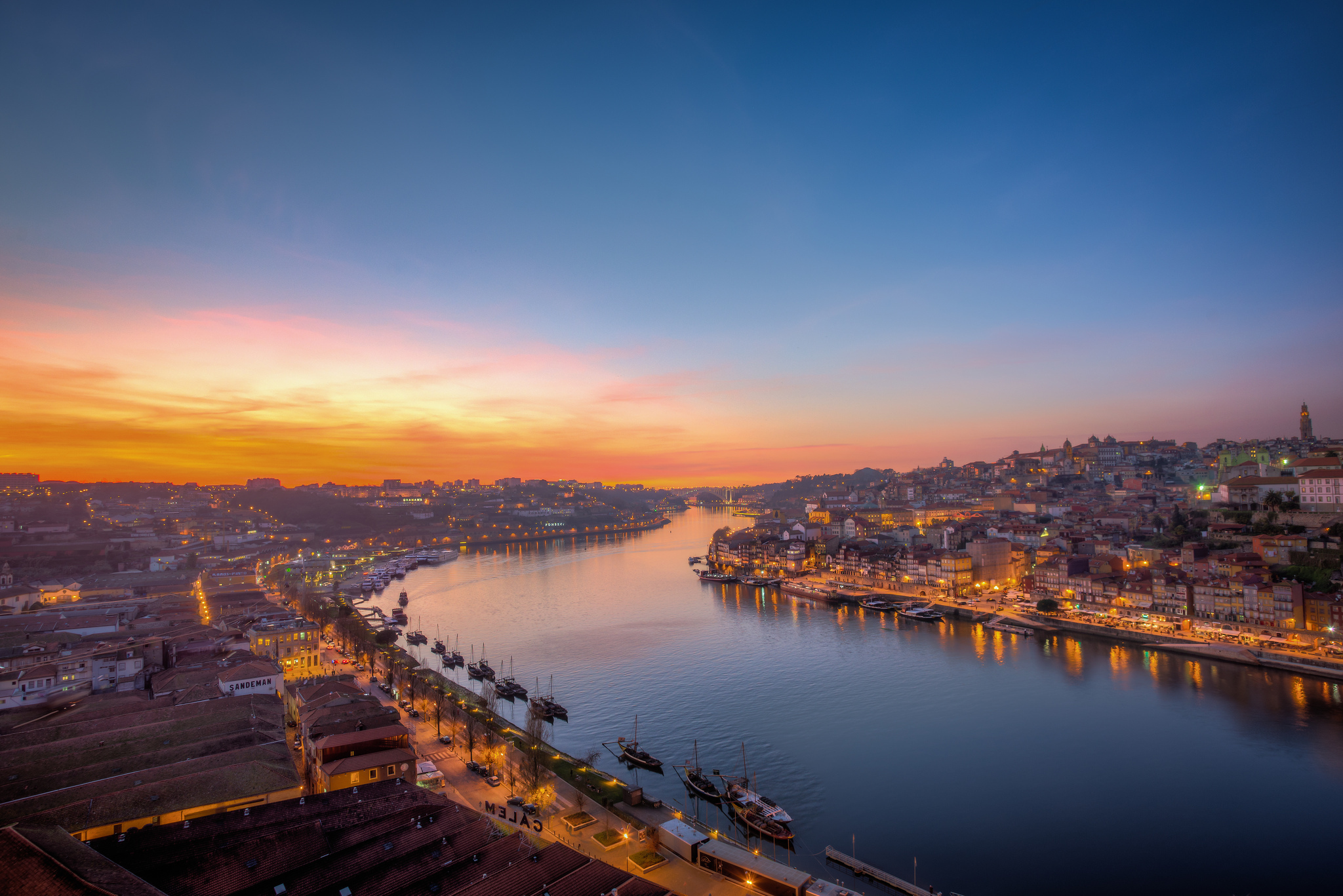 fond d'écran porto,ciel,paysage urbain,ville,zone métropolitaine,crépuscule