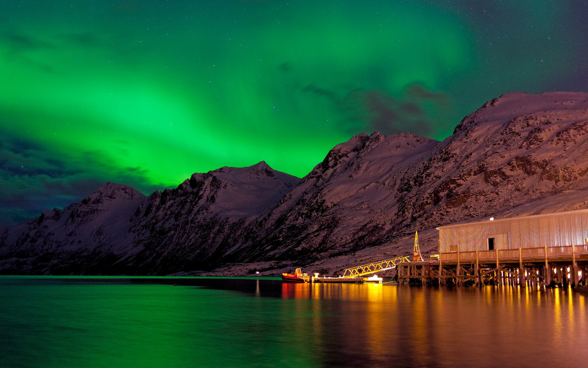 fundo wallpaper,aurora,sky,nature,green,lake