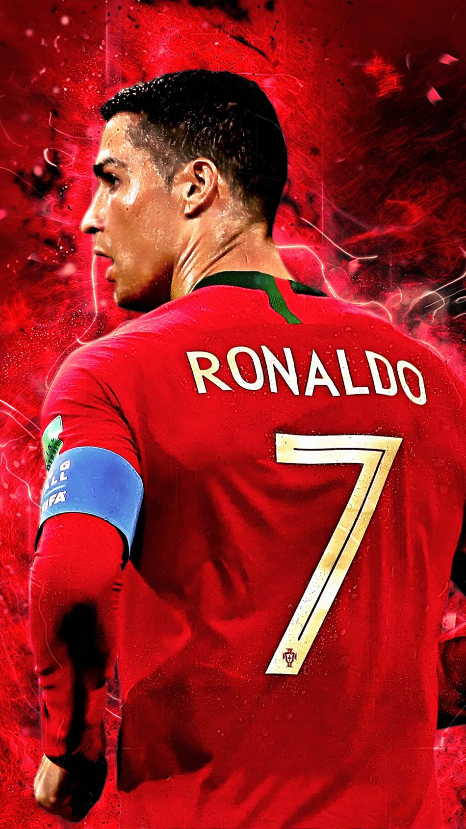 cristiano wallpaper,football player,soccer player,product,red,jersey