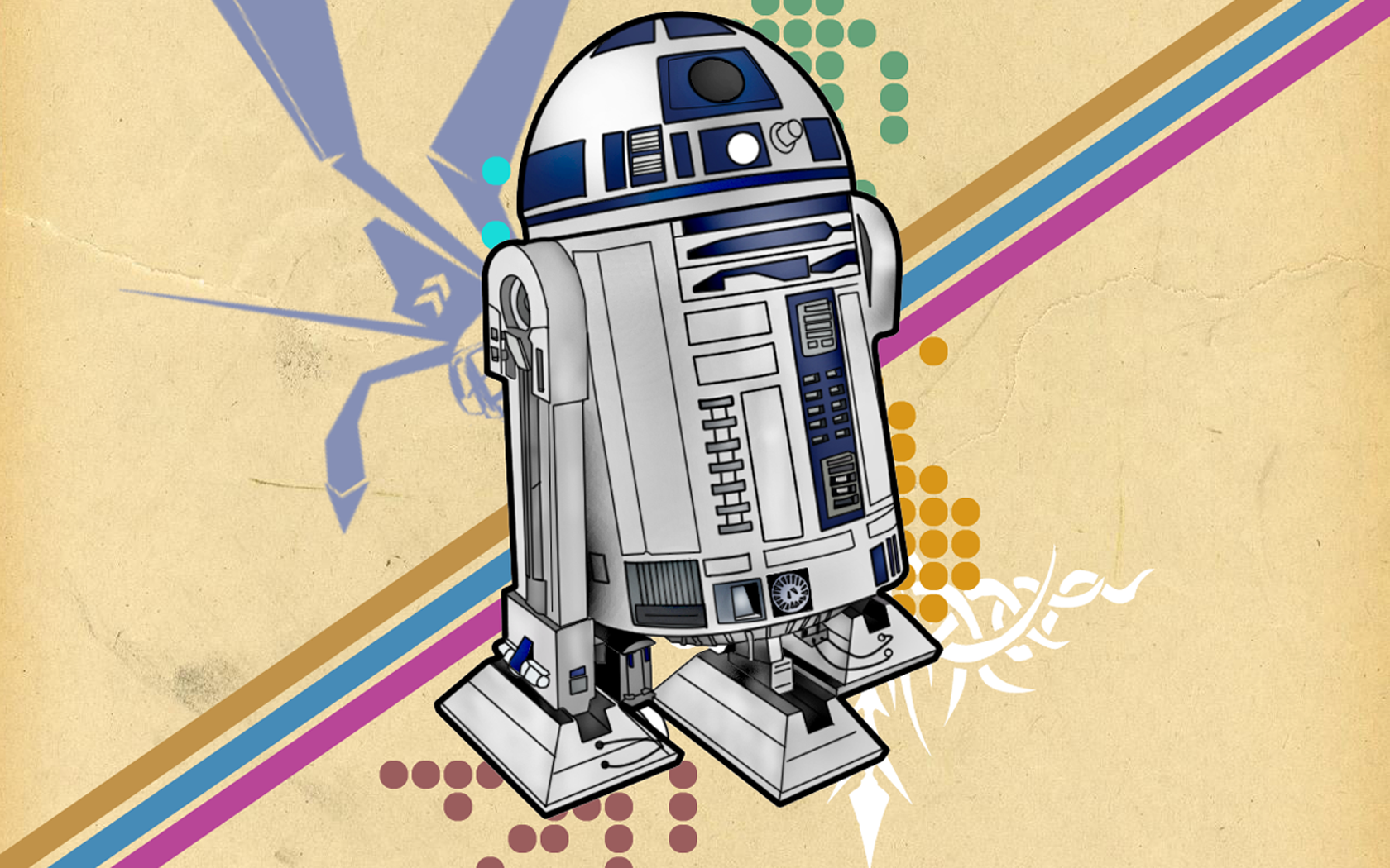 süße star wars wallpaper,r2 d2,erfundener charakter,illustration