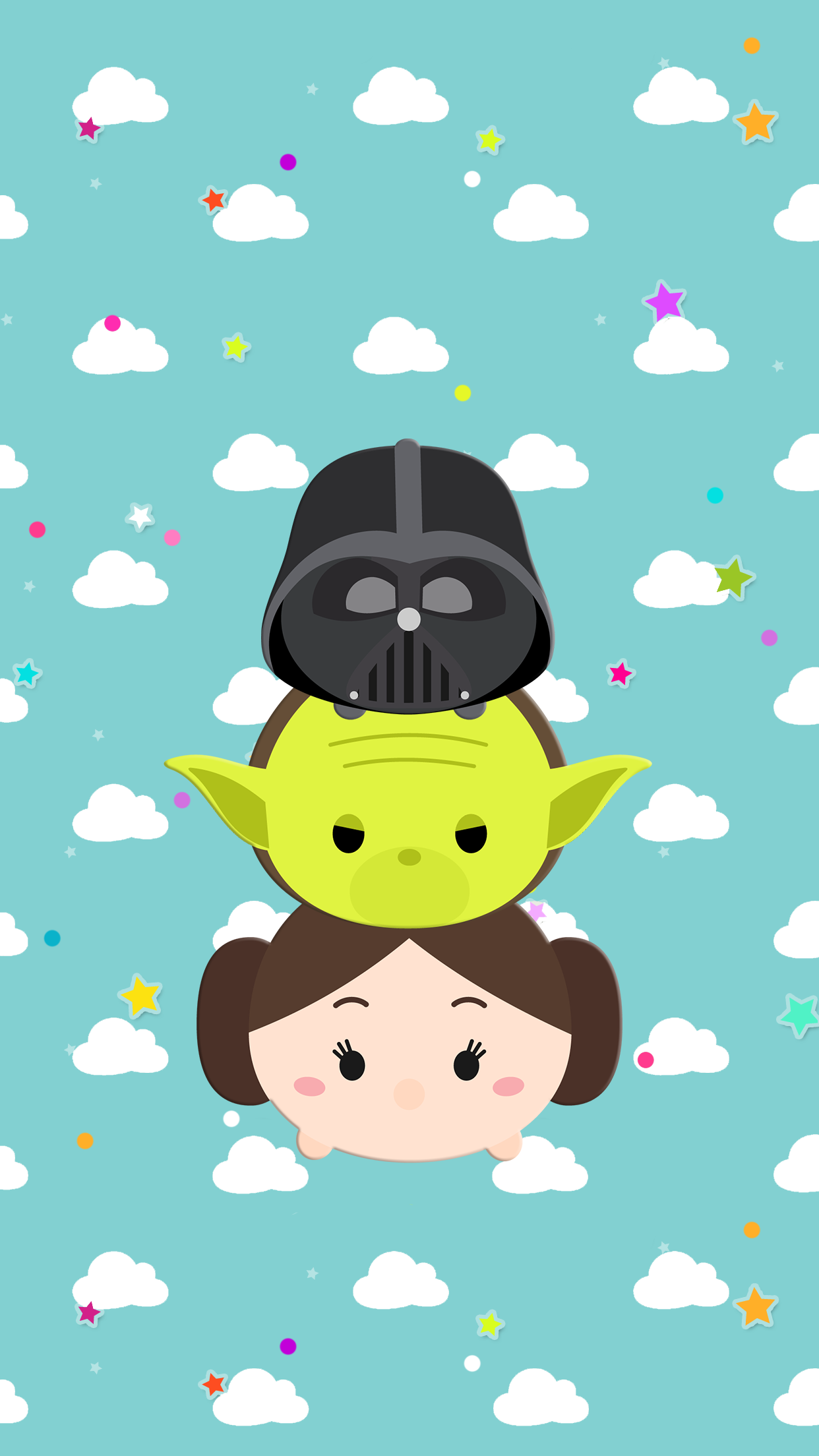 cute star wars wallpaper,cartoon,illustration,design,pattern,art