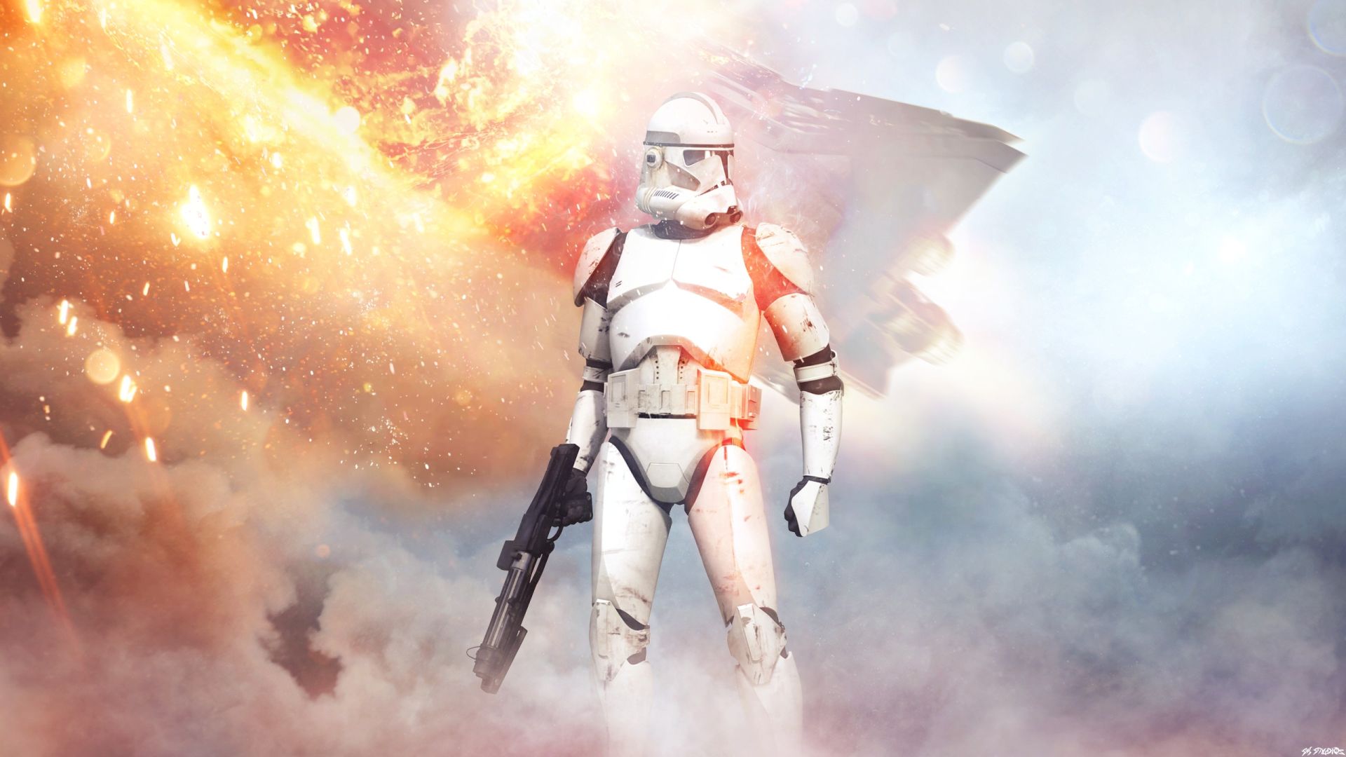 star wars wallpaper free,illustration,cg artwork,fictional character,space,action figure