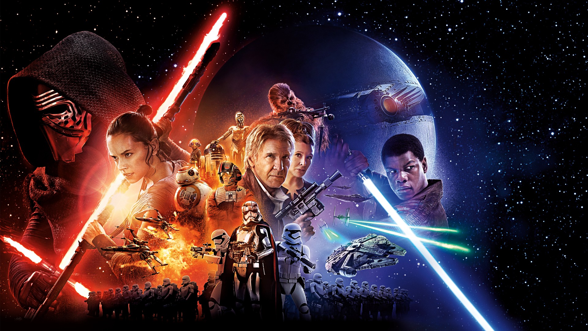 the force awakens wallpaper,space,fictional character,movie,luke skywalker,games