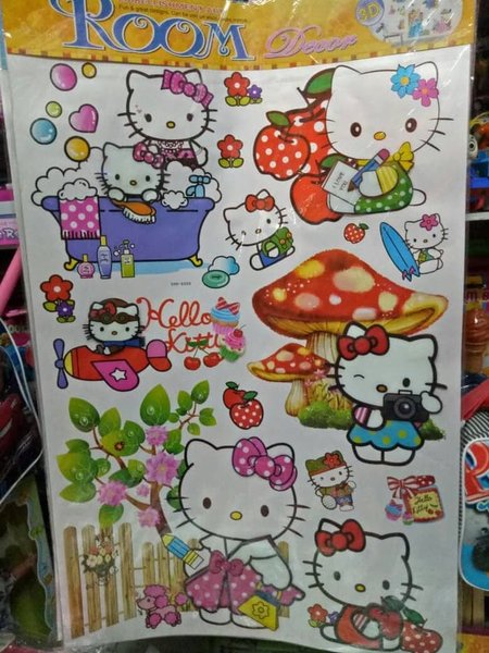 wallpaper dinding hello kitty,textile,child art,art