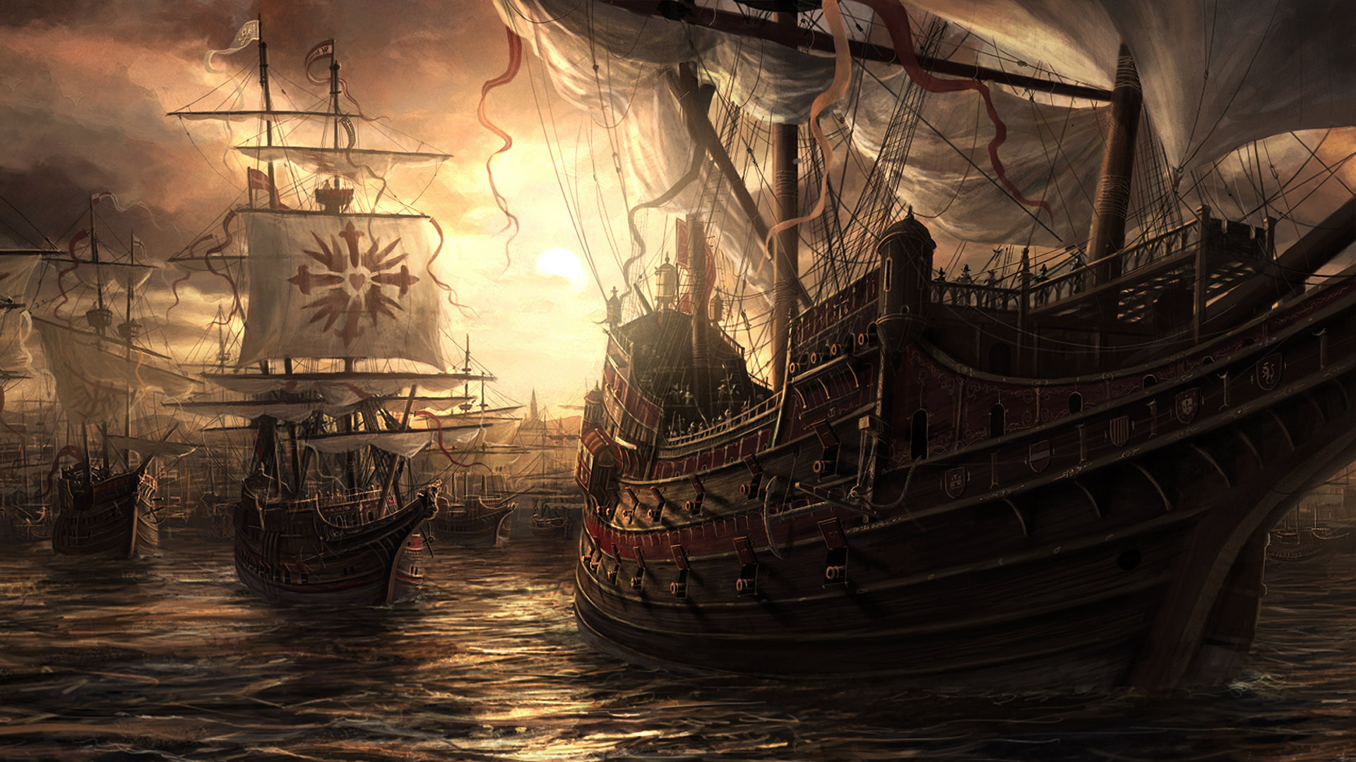 hdの壁紙のみ,帆船,ガレオン船,一流,車両,ラインの船