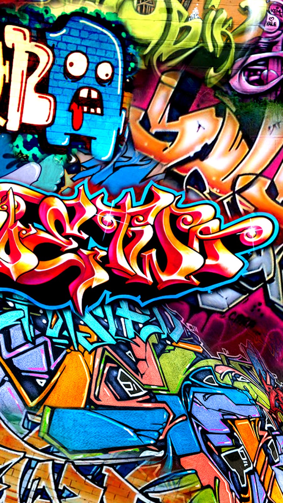 wallpaper hp android keren,graffiti,psychedelic art,modern art,art,street art