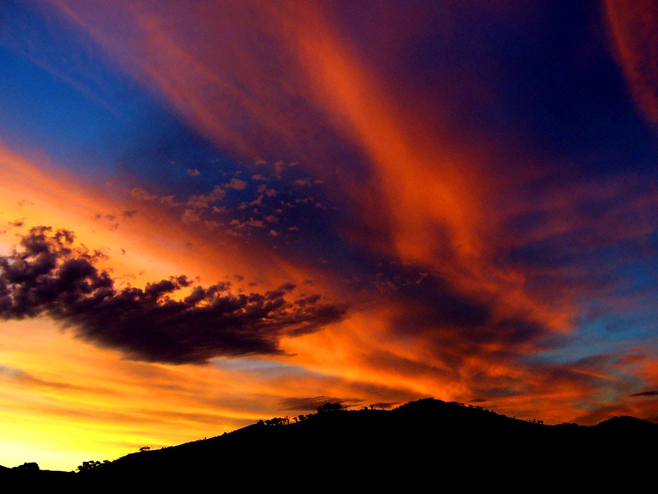 tapete indah bergerak,himmel,nachglühen,wolke,blau,sonnenuntergang