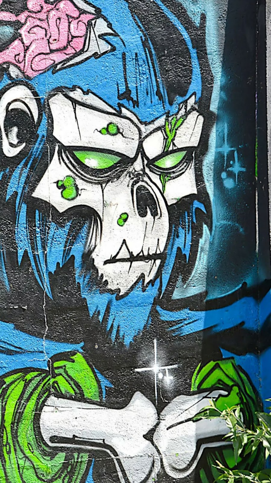 fondos de pantalla android keren untuk hp,pintada,verde,arte,arte callejero,personaje de ficción