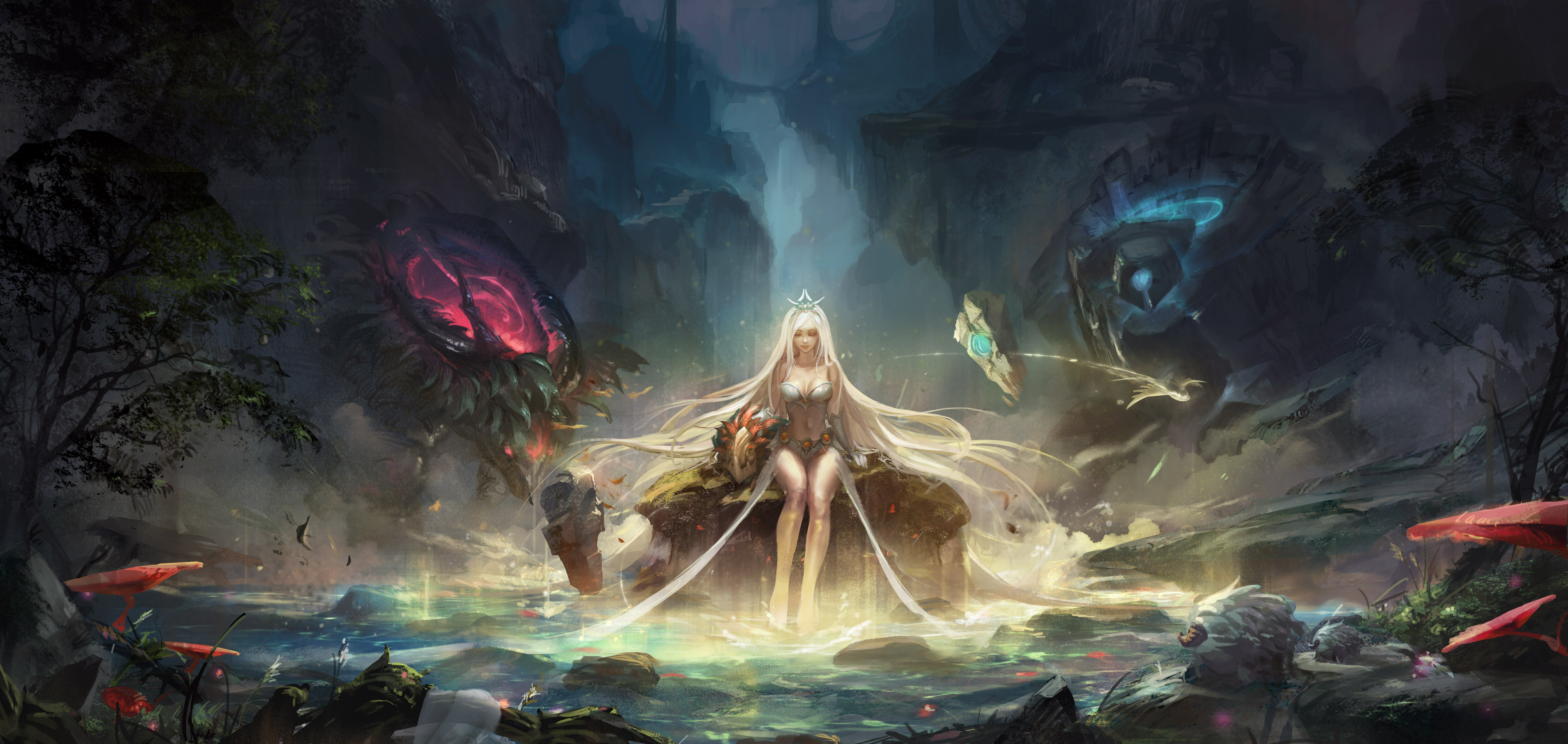 league of legends logo wallpaper,action adventure game,cg artwork,mythology,demon,darkness