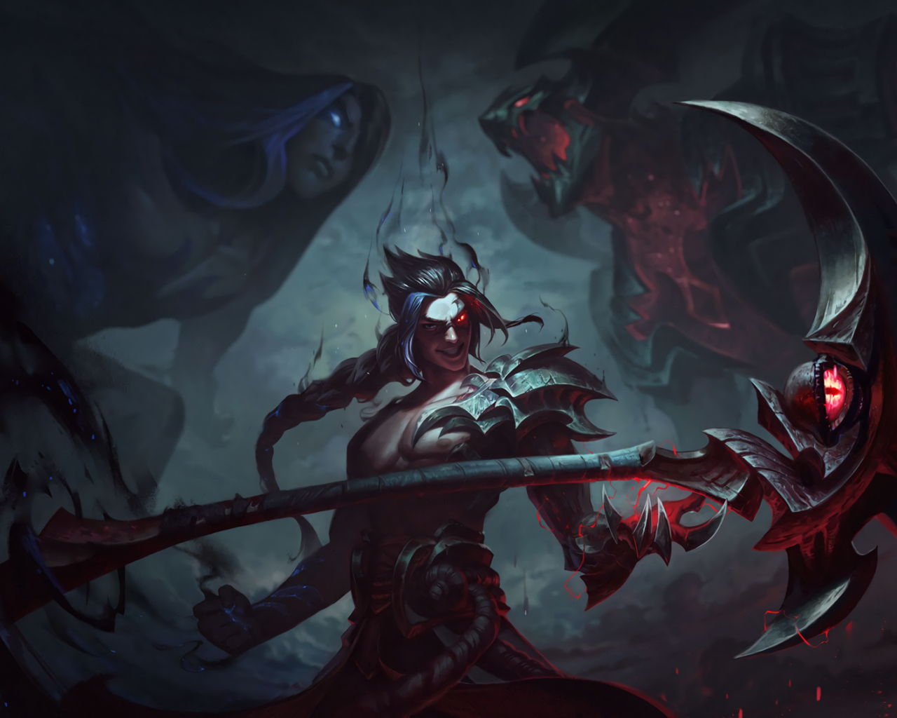 league of legends wallpaper 1280x1024,darkness,cg artwork,demon,fictional character,illustration