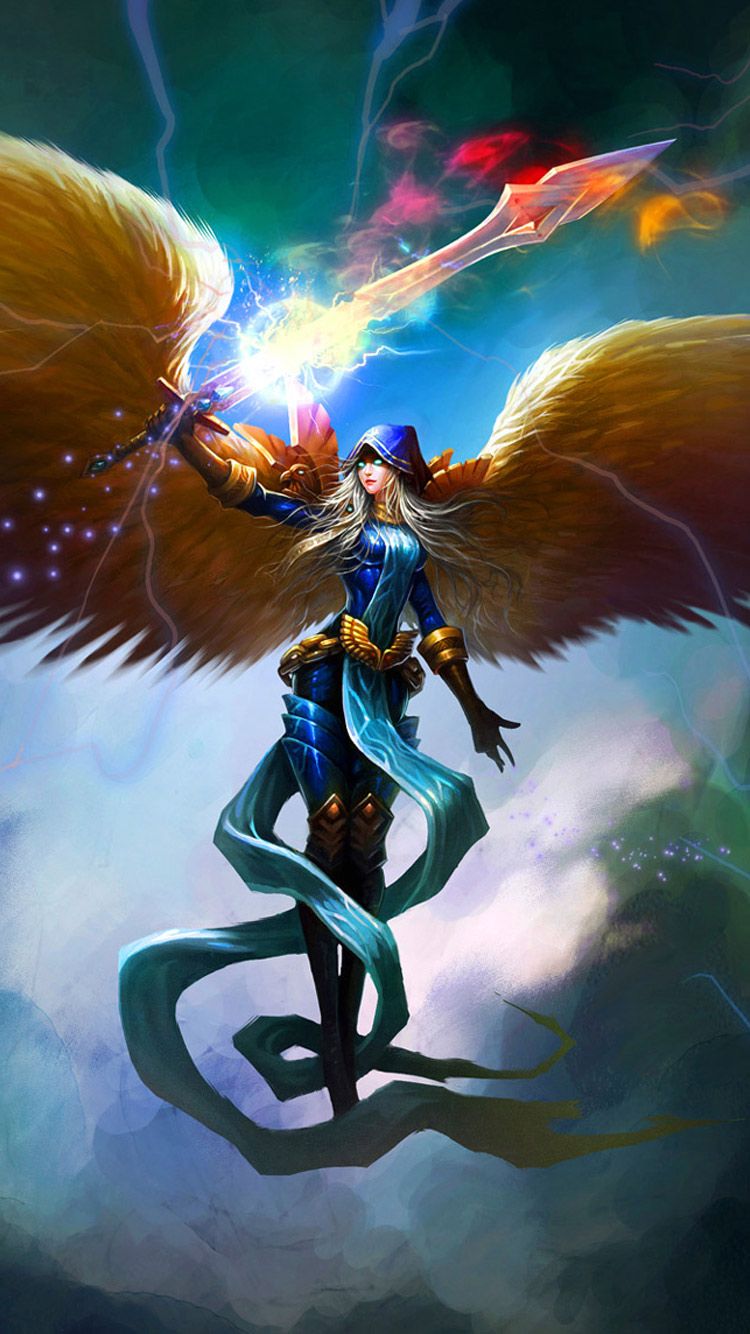 league of legends iphone wallpaper,fictional character,cg artwork,mythology,illustration,supernatural creature