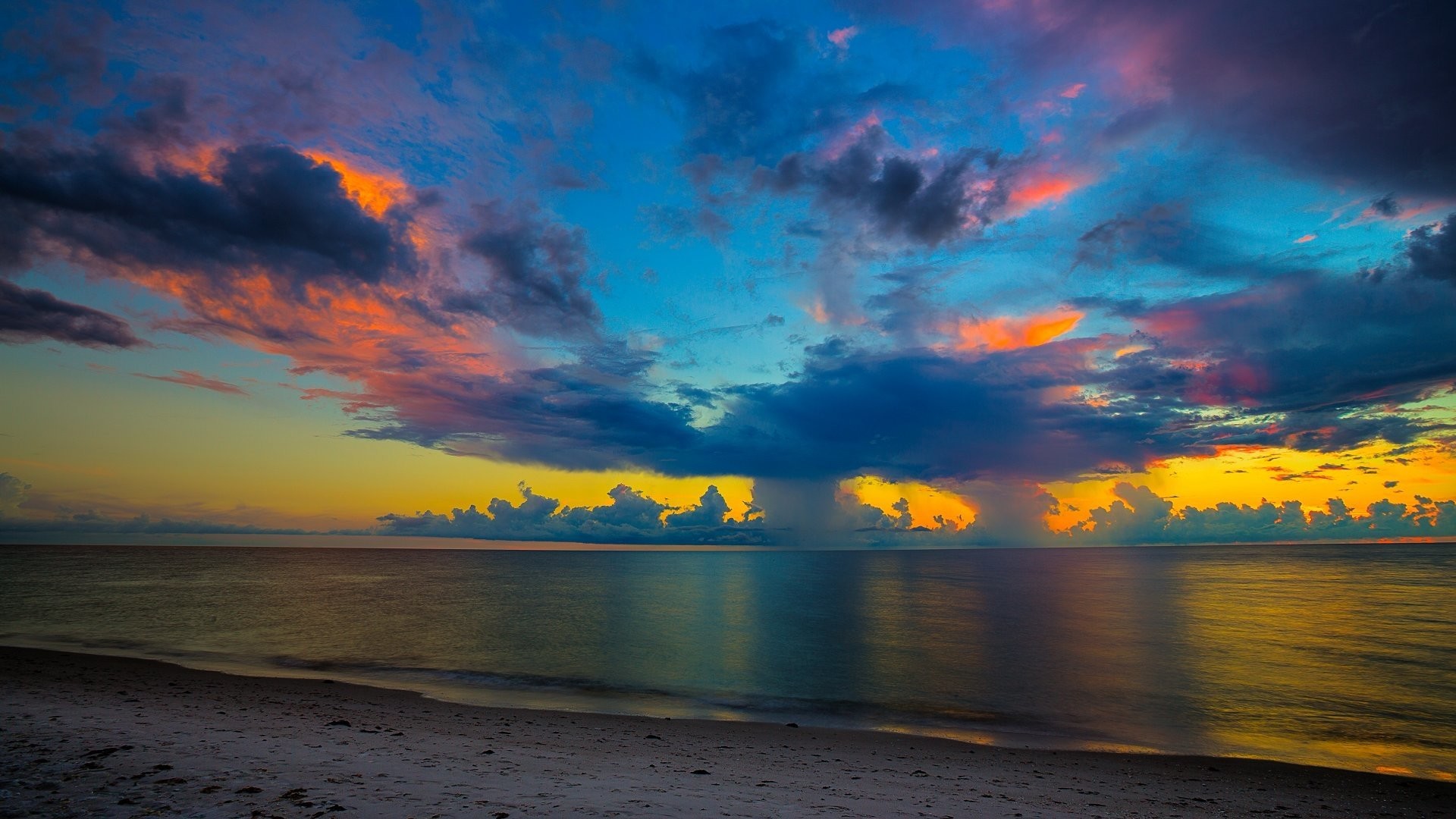 플로리다 배경 hd,하늘,수평선,자연,구름,바다