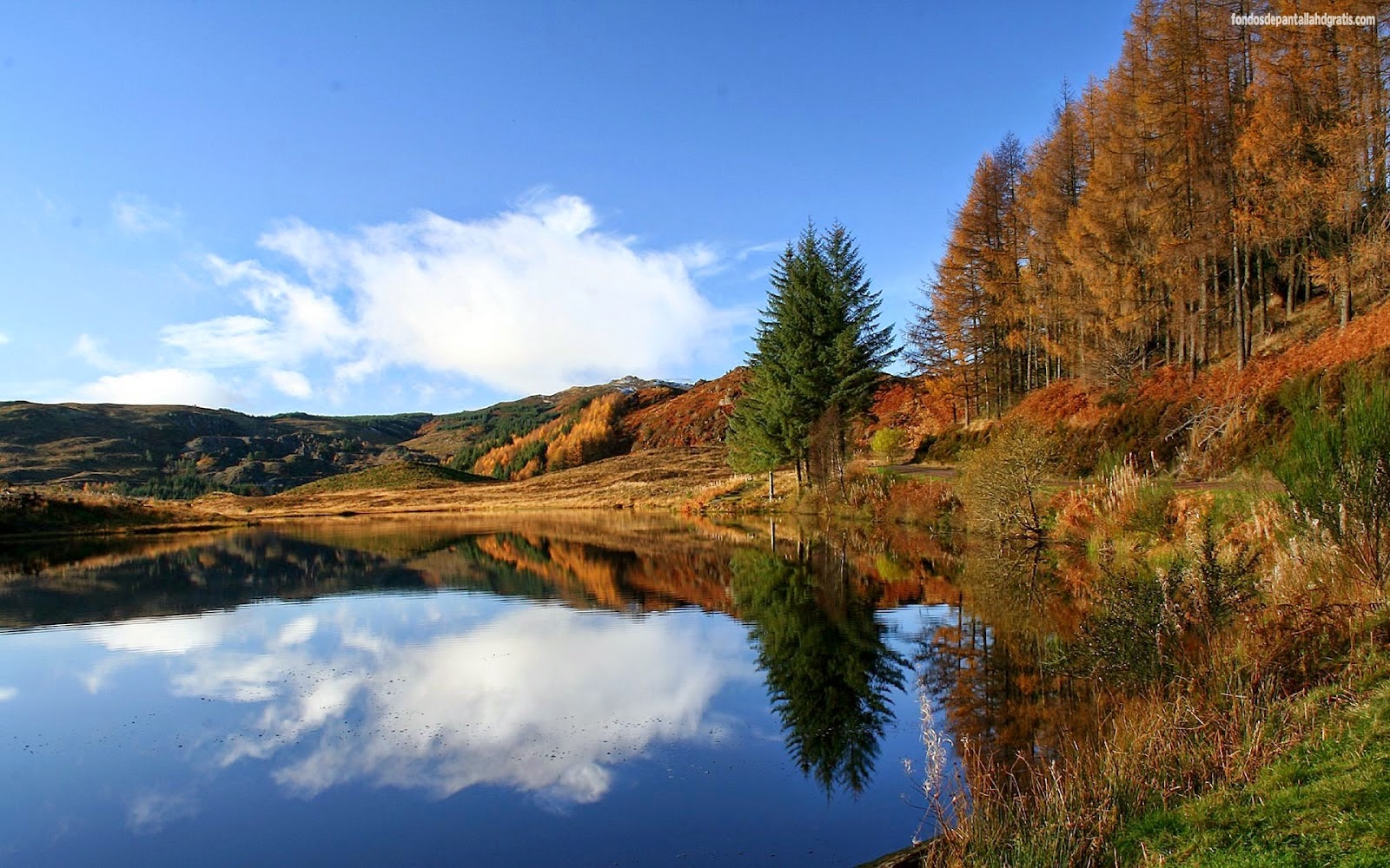 mas wallpaper,reflection,natural landscape,nature,sky,tarn