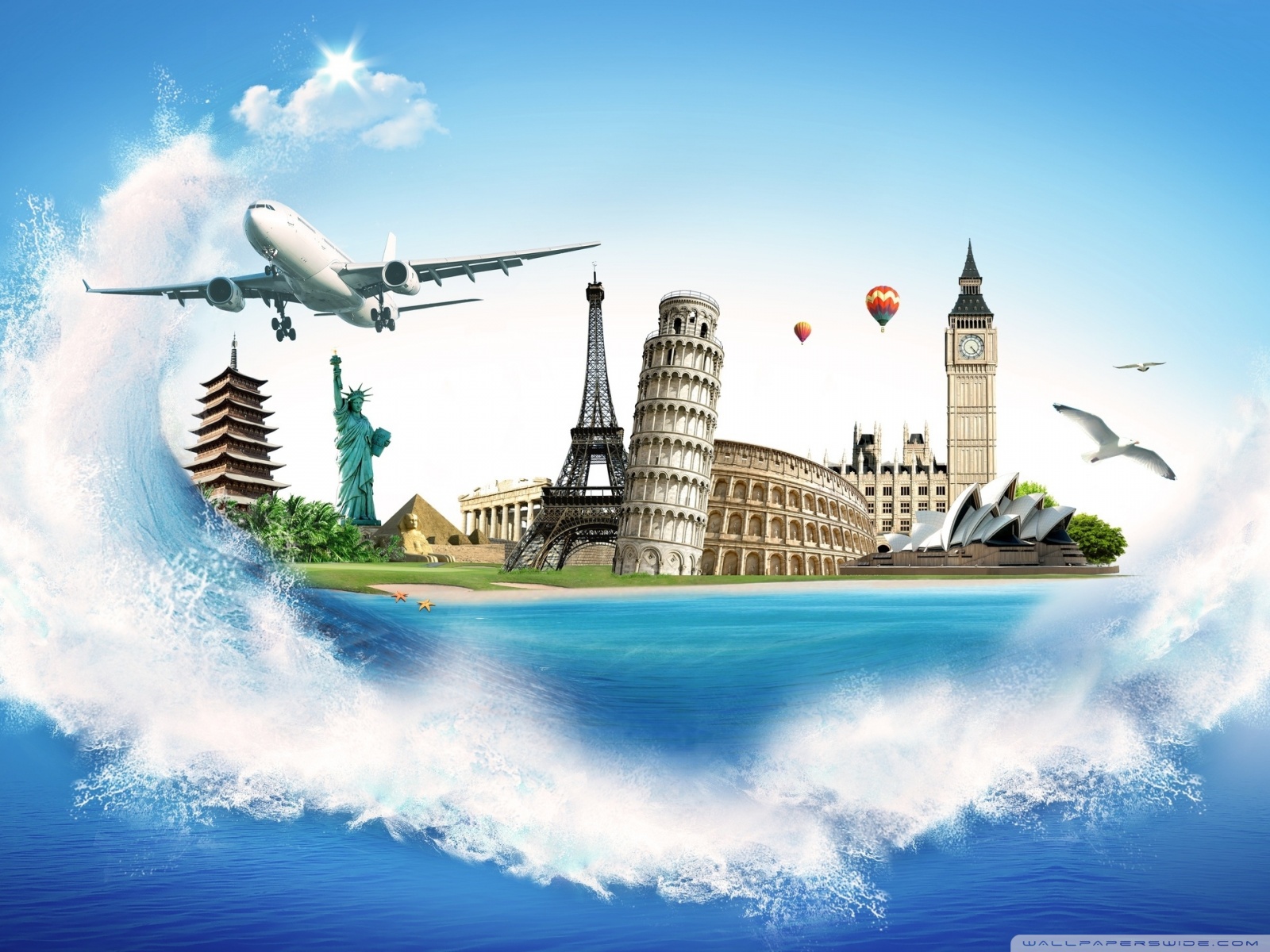 travel desktop wallpaper,illustration,airline,vehicle,air travel,airplane