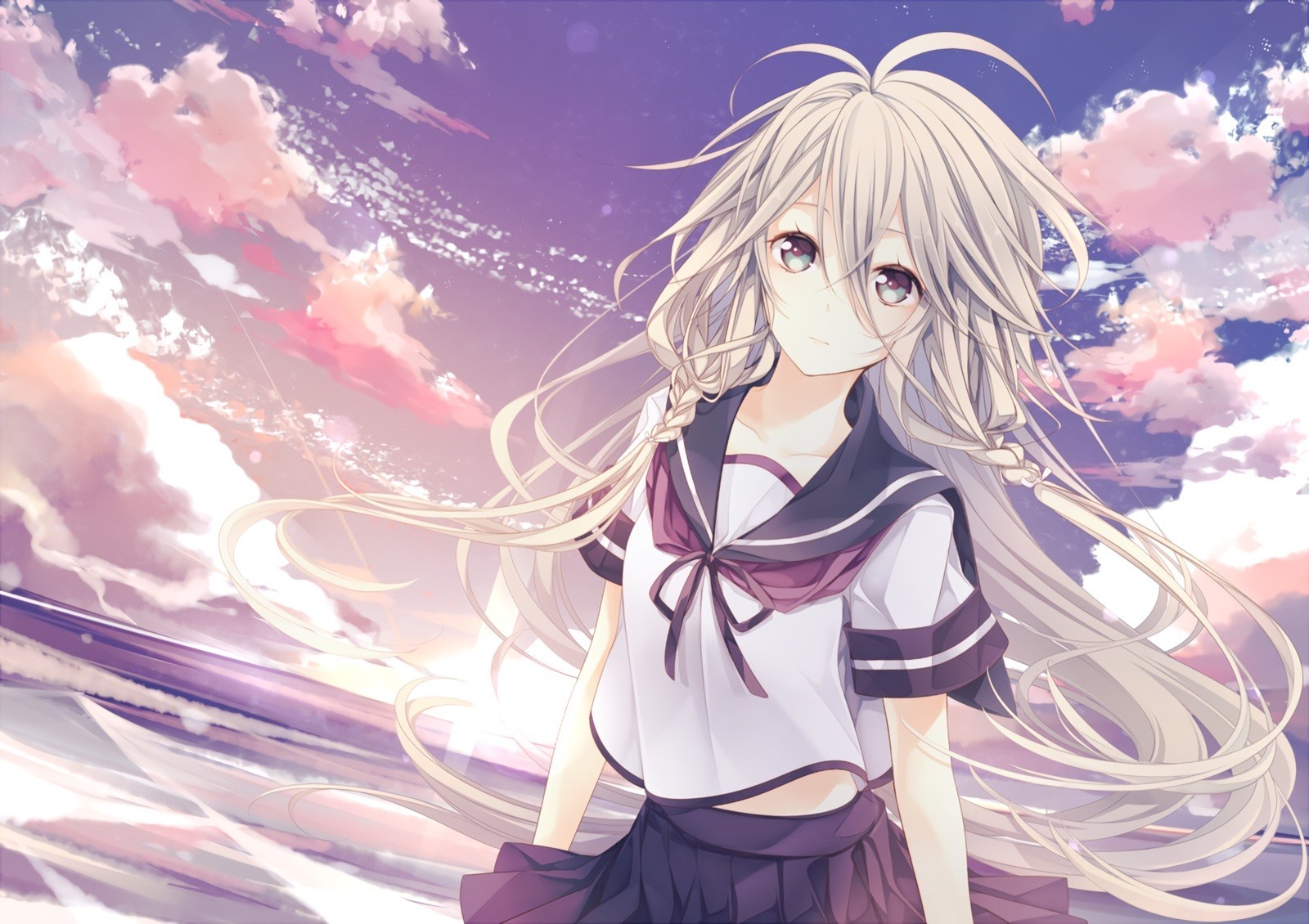 ia fondo de pantalla,anime,cg artwork,dibujos animados,cielo,ilustración