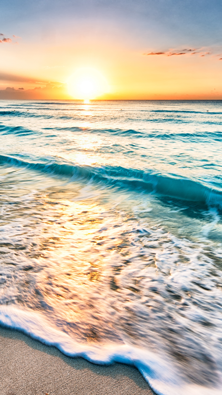 fond d'écran de plage iphone 6,horizon,ciel,mer,océan,vague