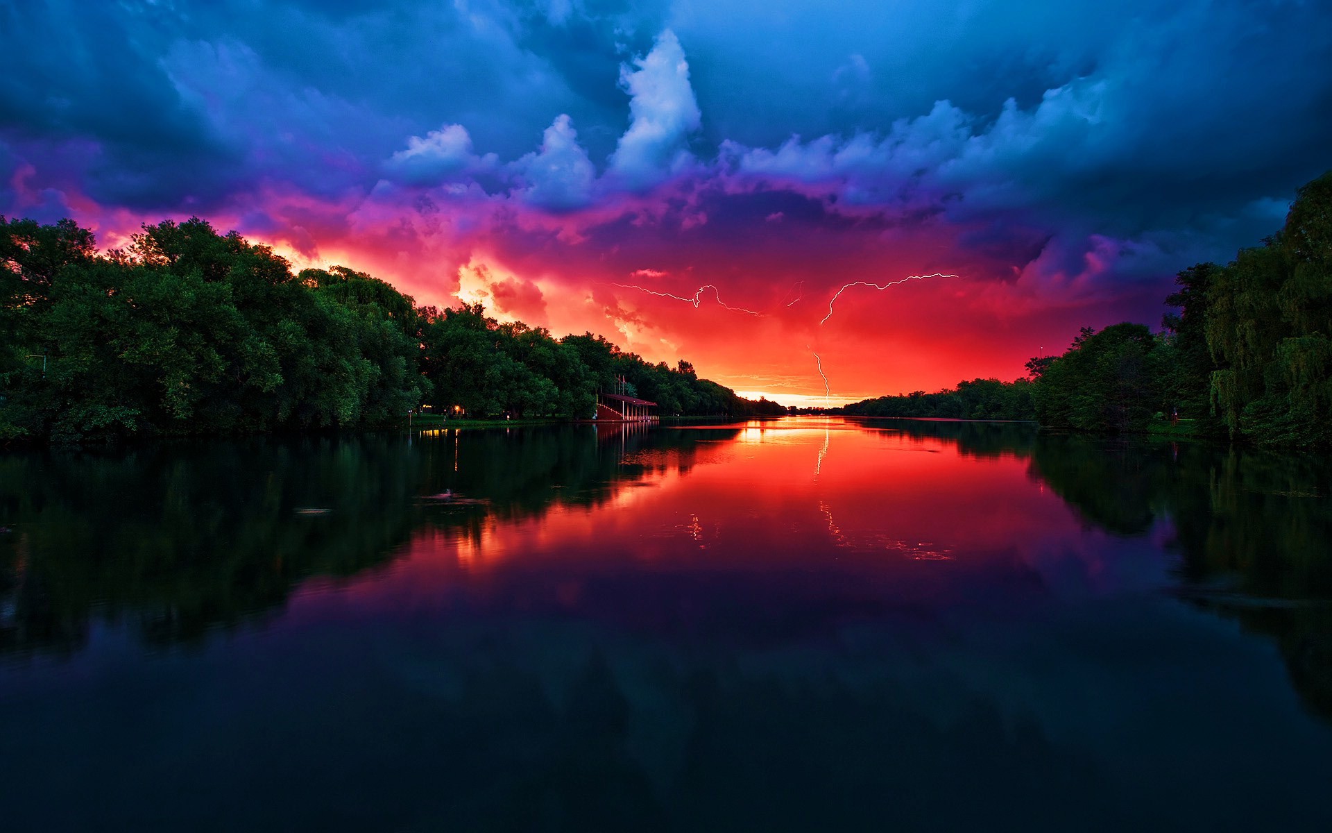 desktop background wallpaper hd,sky,nature,reflection,natural landscape,cloud