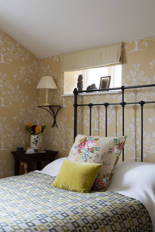 decorating with wallpaper,bedroom,furniture,room,bed,property