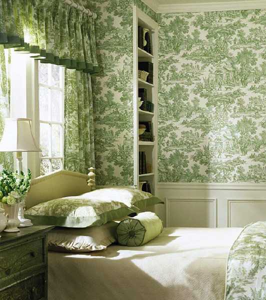 decorating with wallpaper,green,room,interior design,curtain,furniture