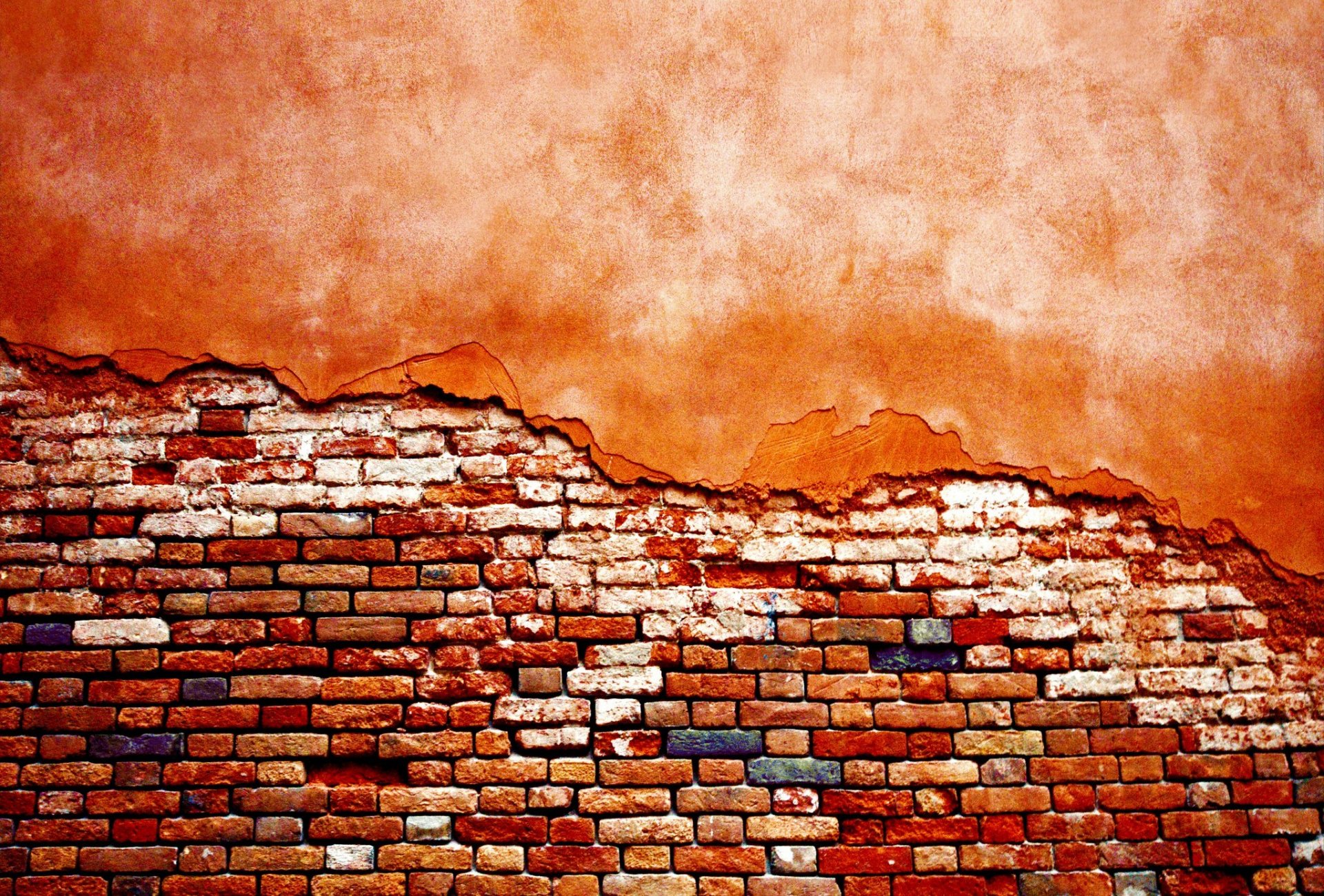 lo sfondo del muro,muratura,mattone,parete,rosso,arancia